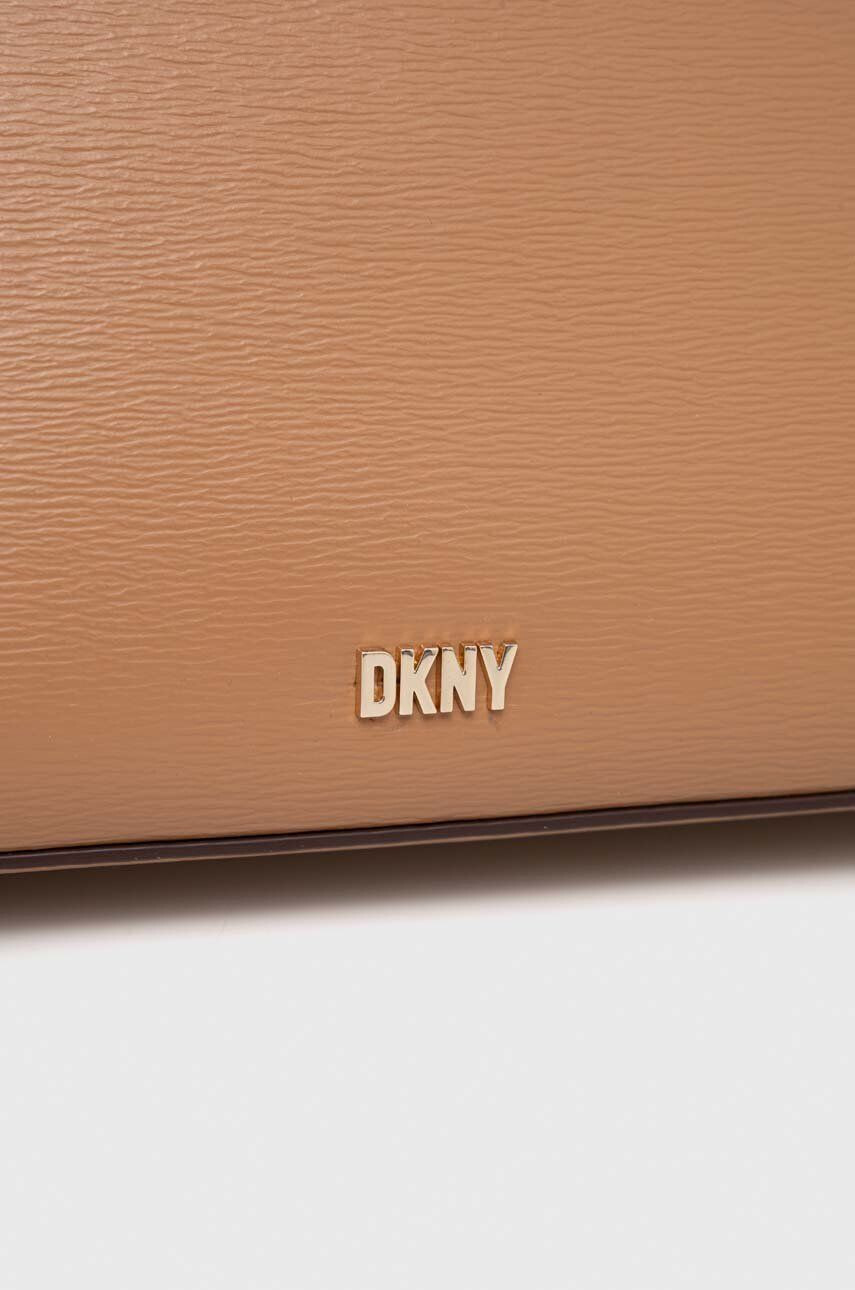 DKNY poseta de piele culoarea gri - Pled.ro