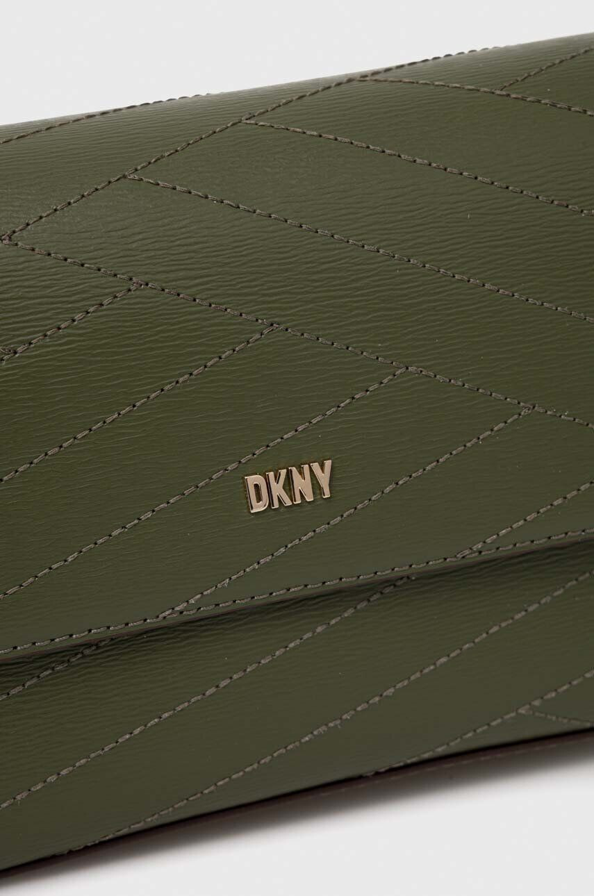 DKNY poseta de piele culoarea bej - Pled.ro