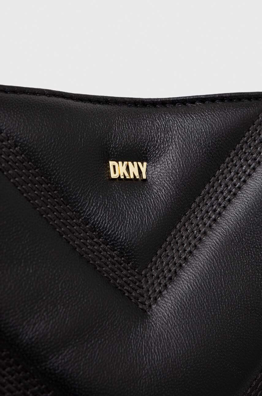 DKNY poseta de piele culoarea negru - Pled.ro