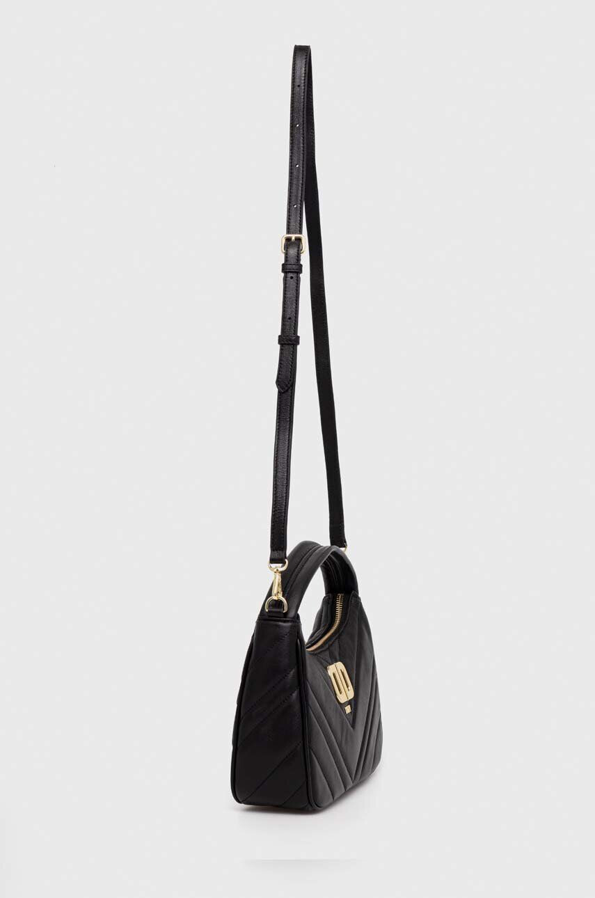 DKNY poseta de piele culoarea negru - Pled.ro