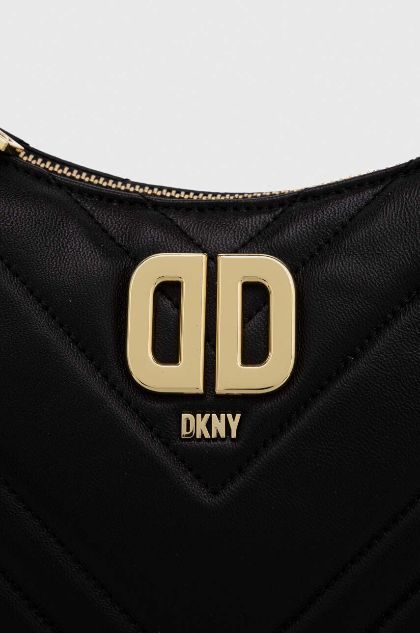 DKNY poseta de piele culoarea negru - Pled.ro