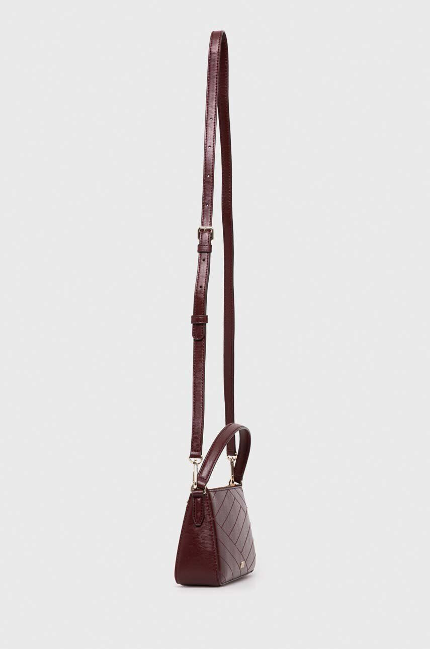 DKNY poseta de piele culoarea bordo - Pled.ro