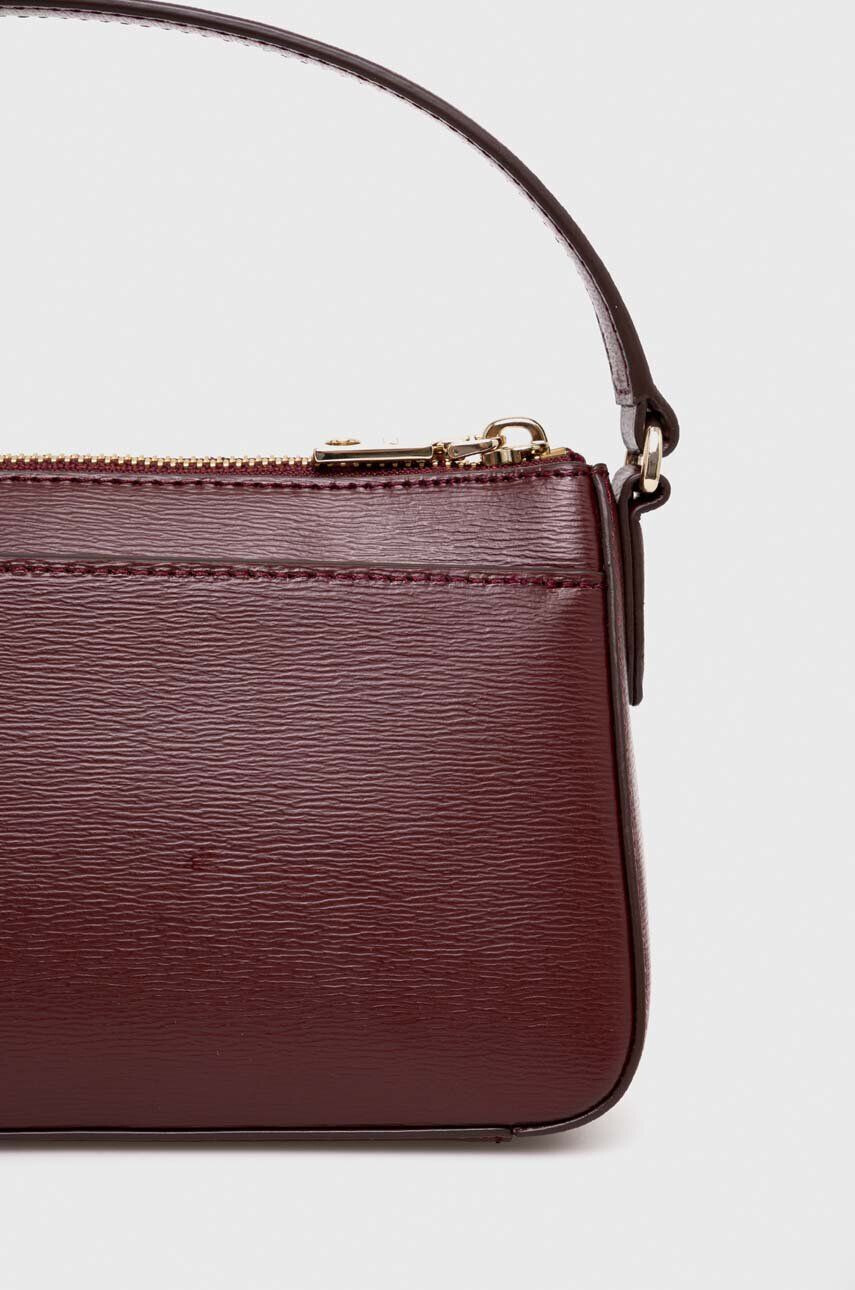 DKNY poseta de piele culoarea bordo - Pled.ro