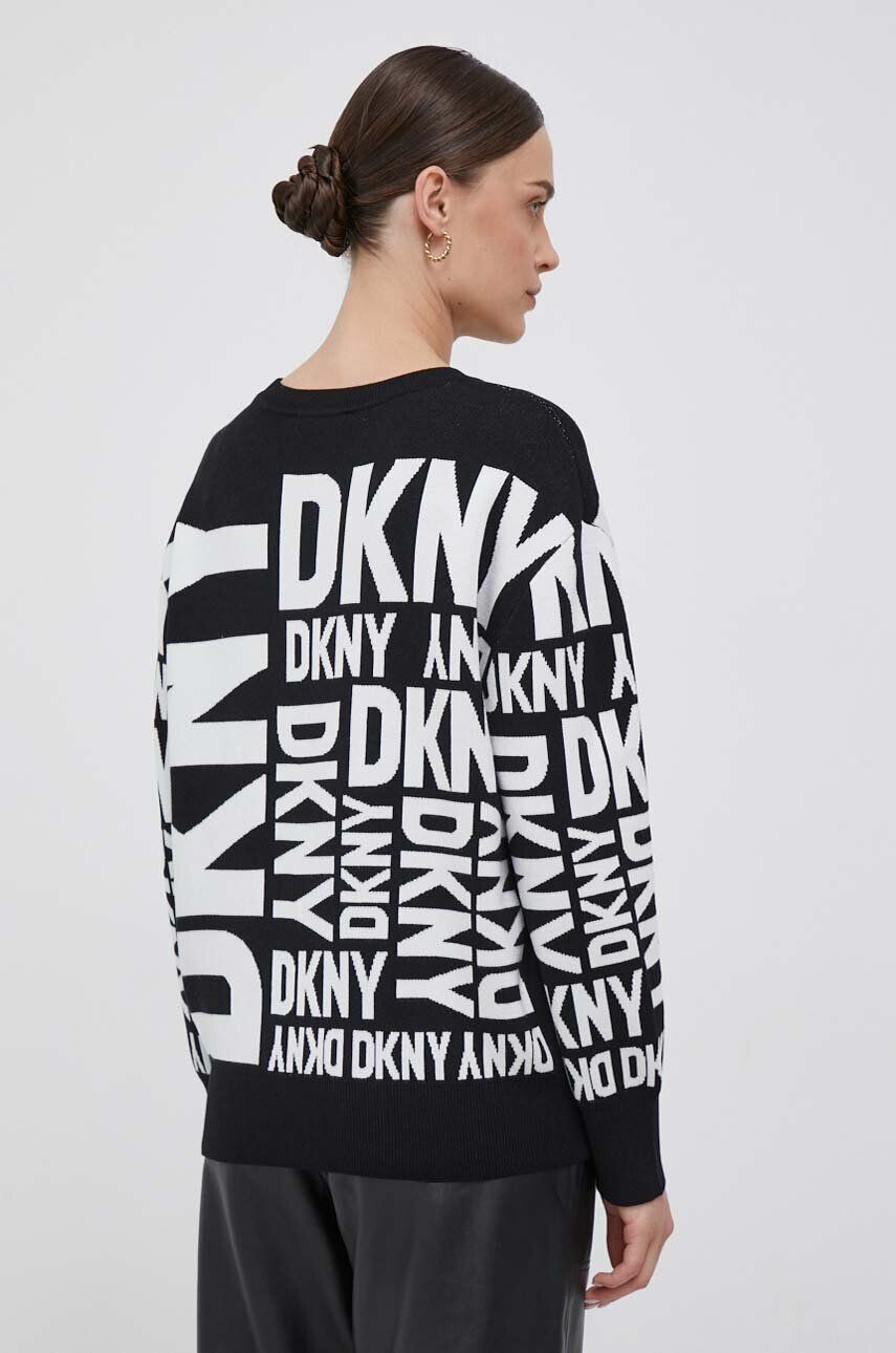 DKNY pulover femei culoarea negru light - Pled.ro