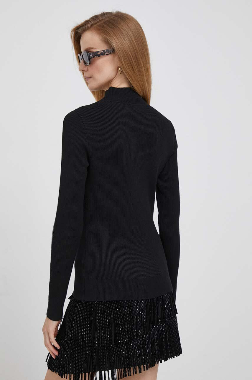 DKNY pulover femei culoarea negru light cu turtleneck - Pled.ro