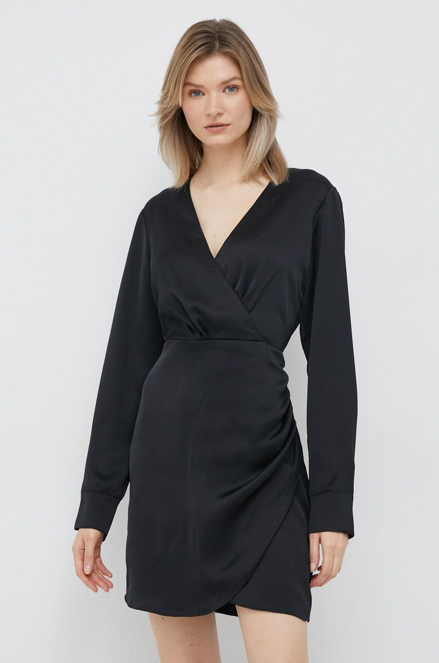 DKNY rochie culoarea negru mini drept - Pled.ro