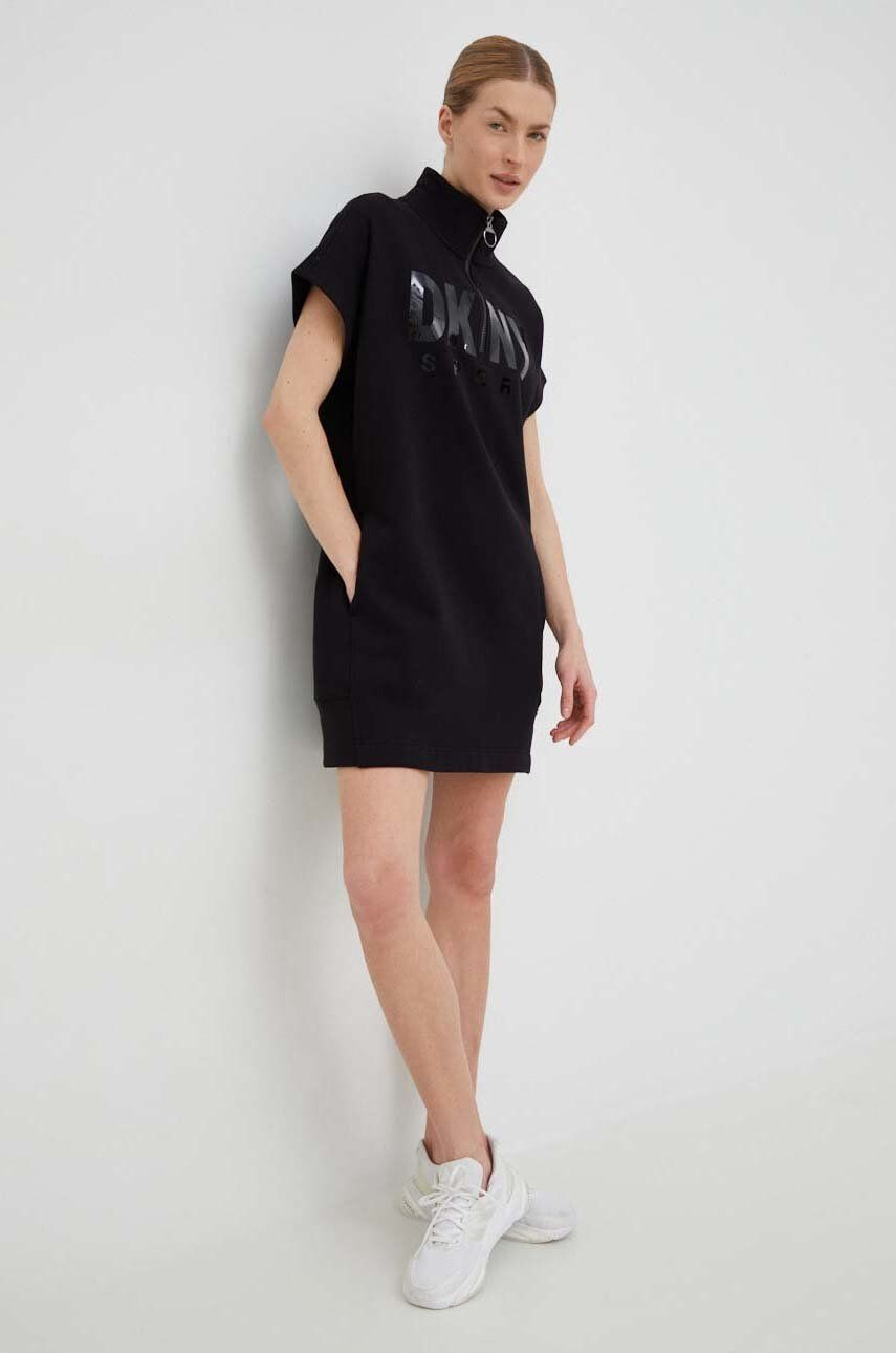 DKNY rochie culoarea negru mini oversize - Pled.ro