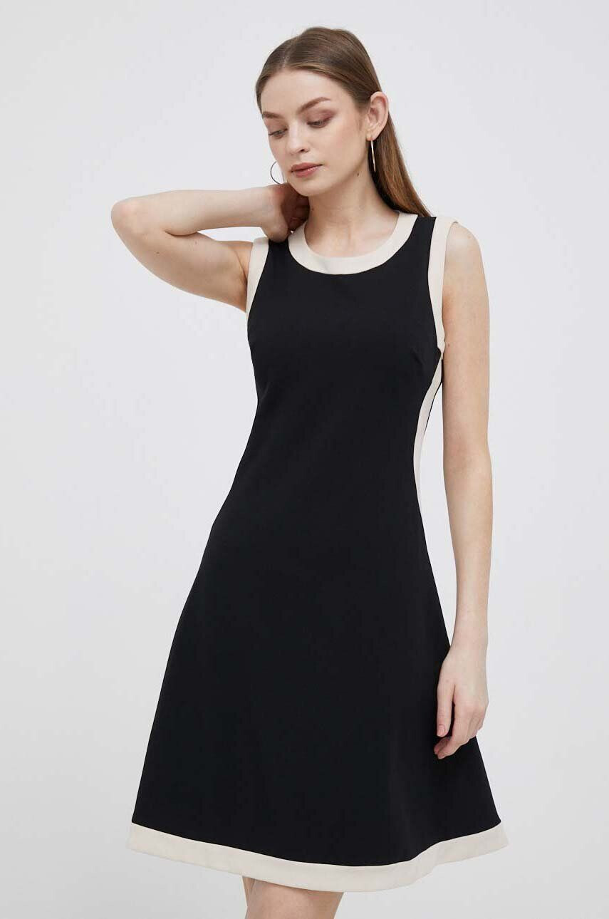 DKNY rochie culoarea negru mini evazati - Pled.ro