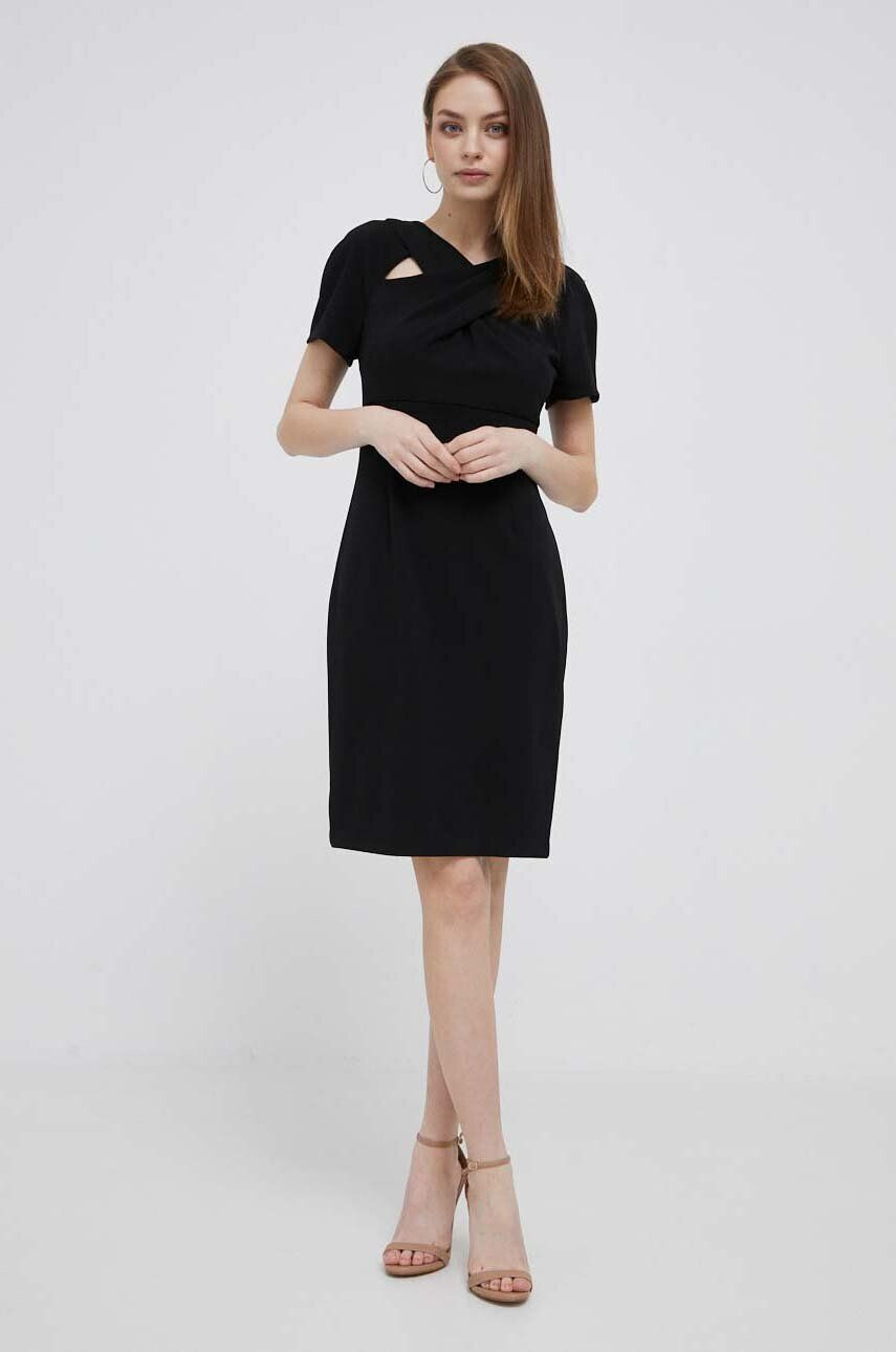 DKNY rochie culoarea negru mini mulata - Pled.ro