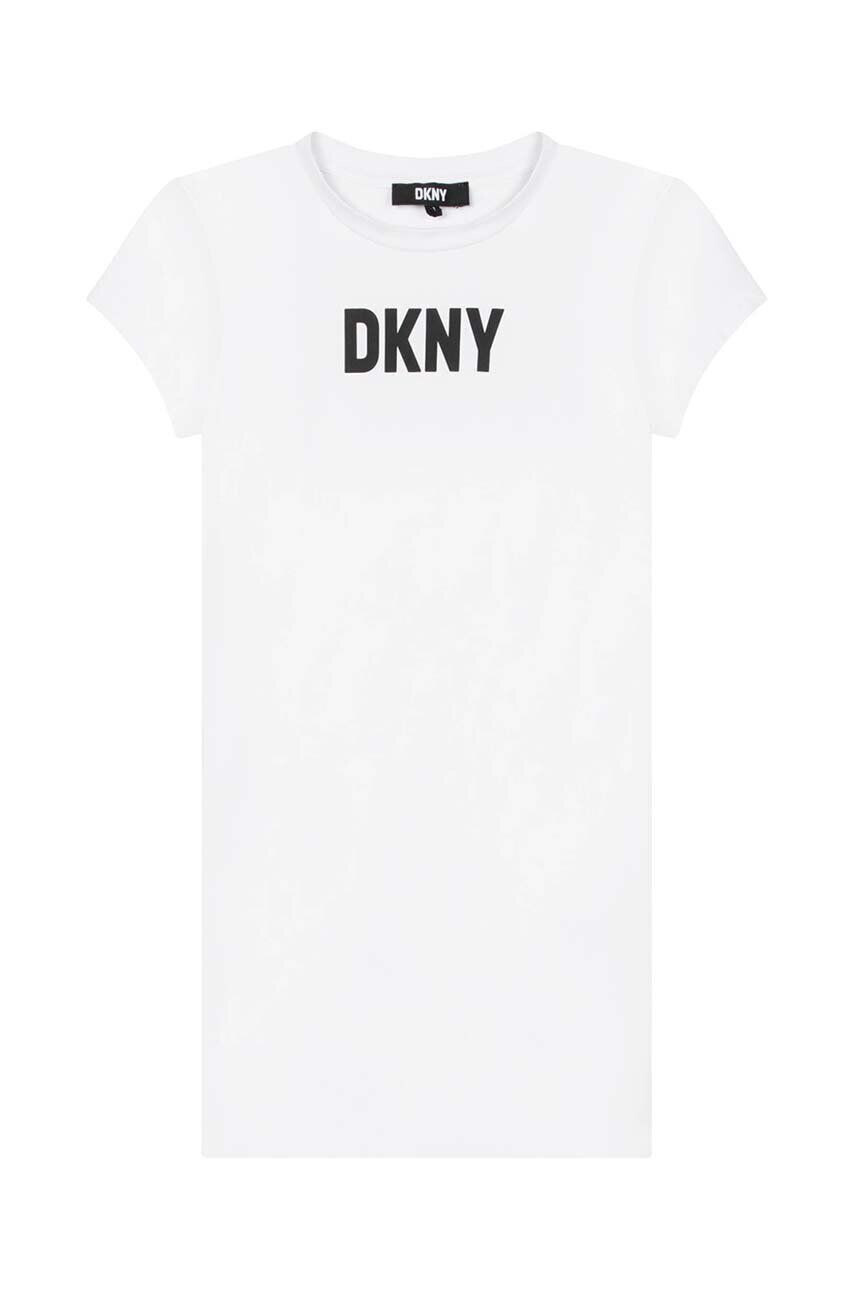 DKNY rochie fete culoarea gri mini evazati - Pled.ro