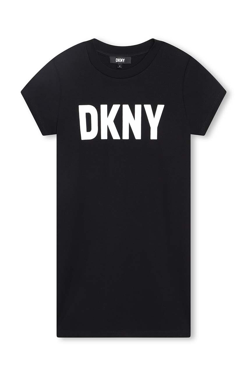 DKNY rochie fete culoarea gri mini evazati - Pled.ro