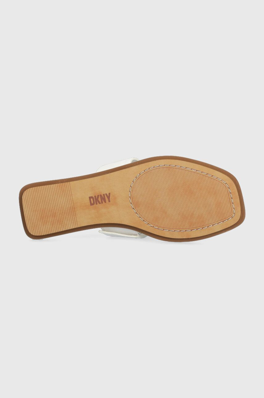 DKNY slapi DEJA femei culoarea alb cu toc plat K4287301 - Pled.ro