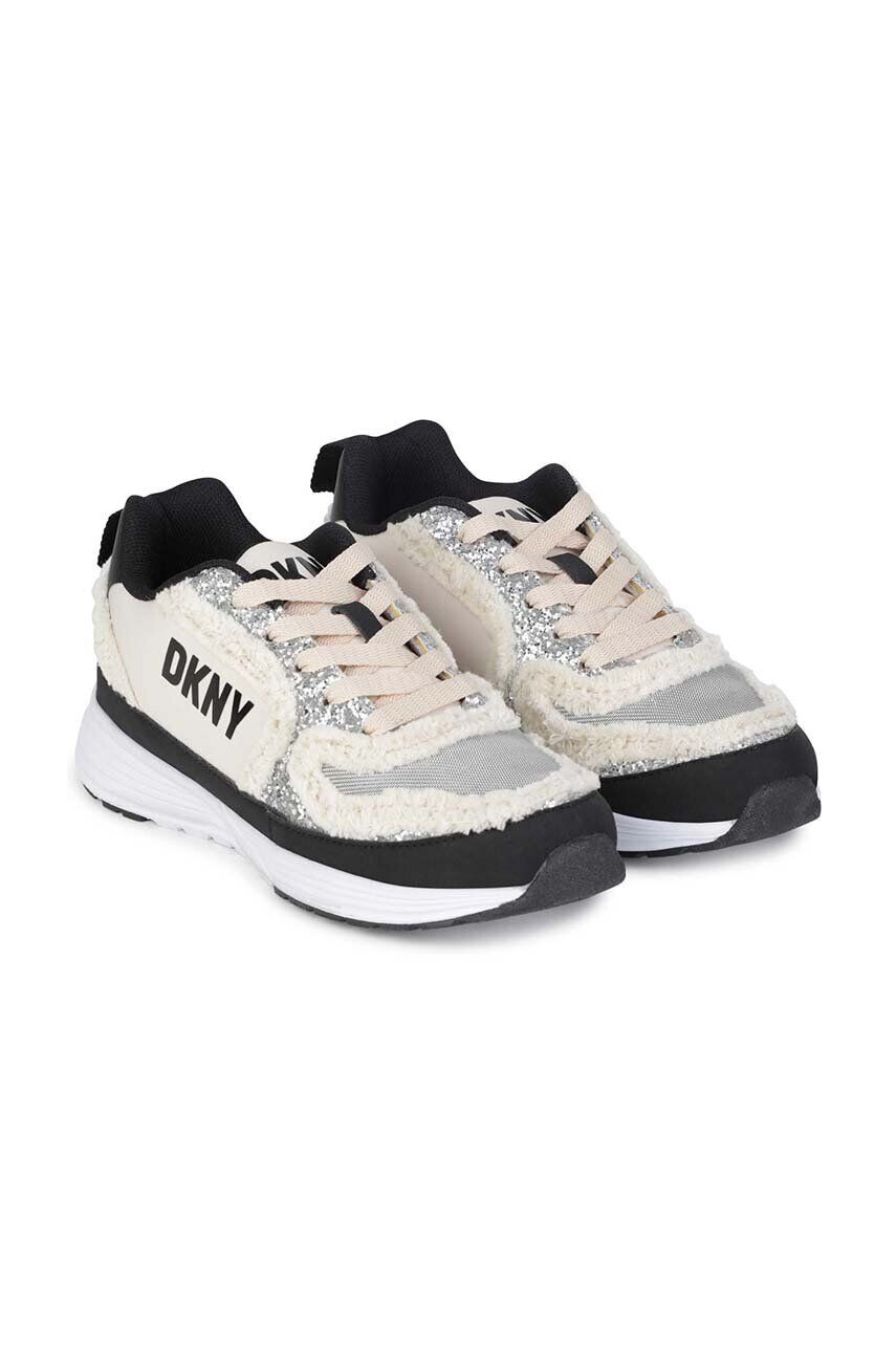 DKNY sneakers pentru copii culoarea gri - Pled.ro