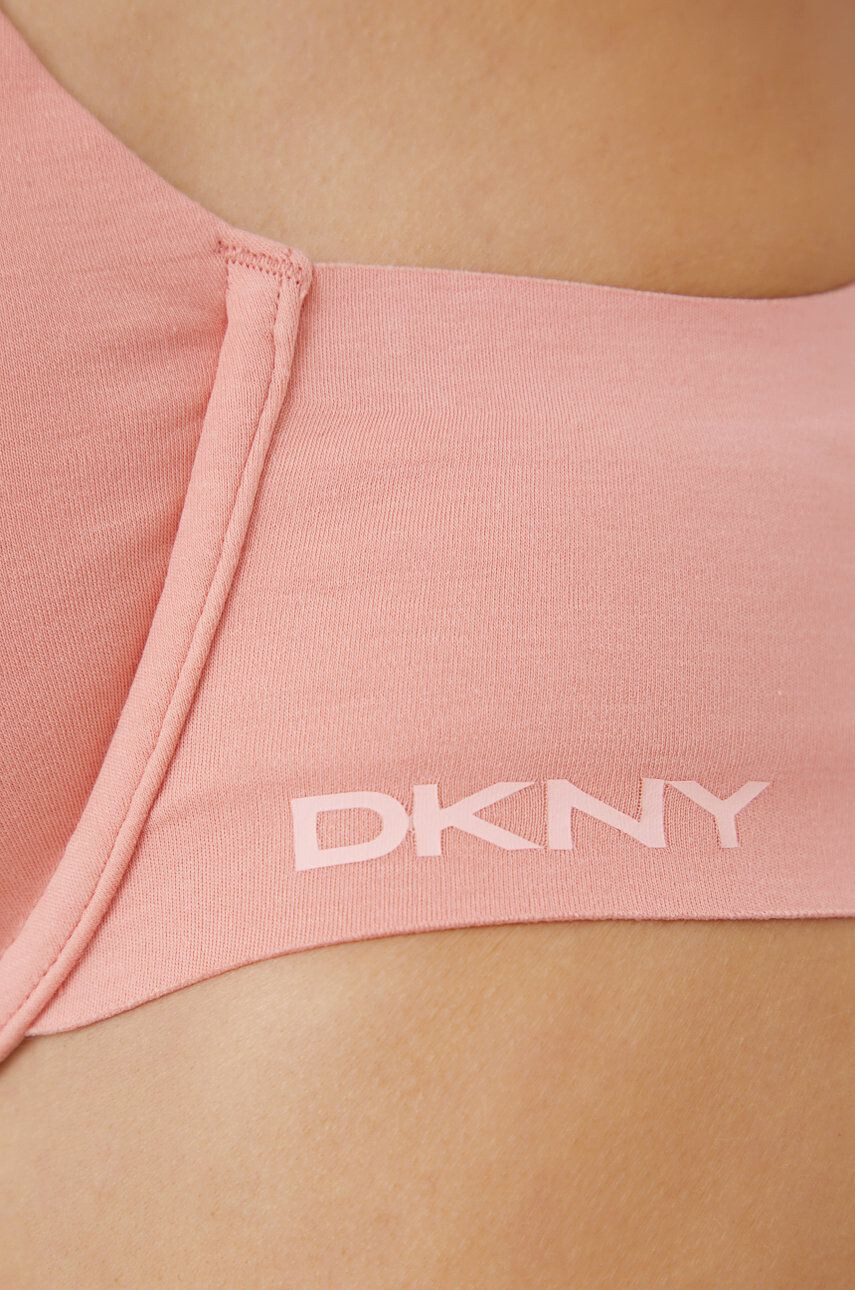 DKNY Sutien culoarea roz material neted - Pled.ro