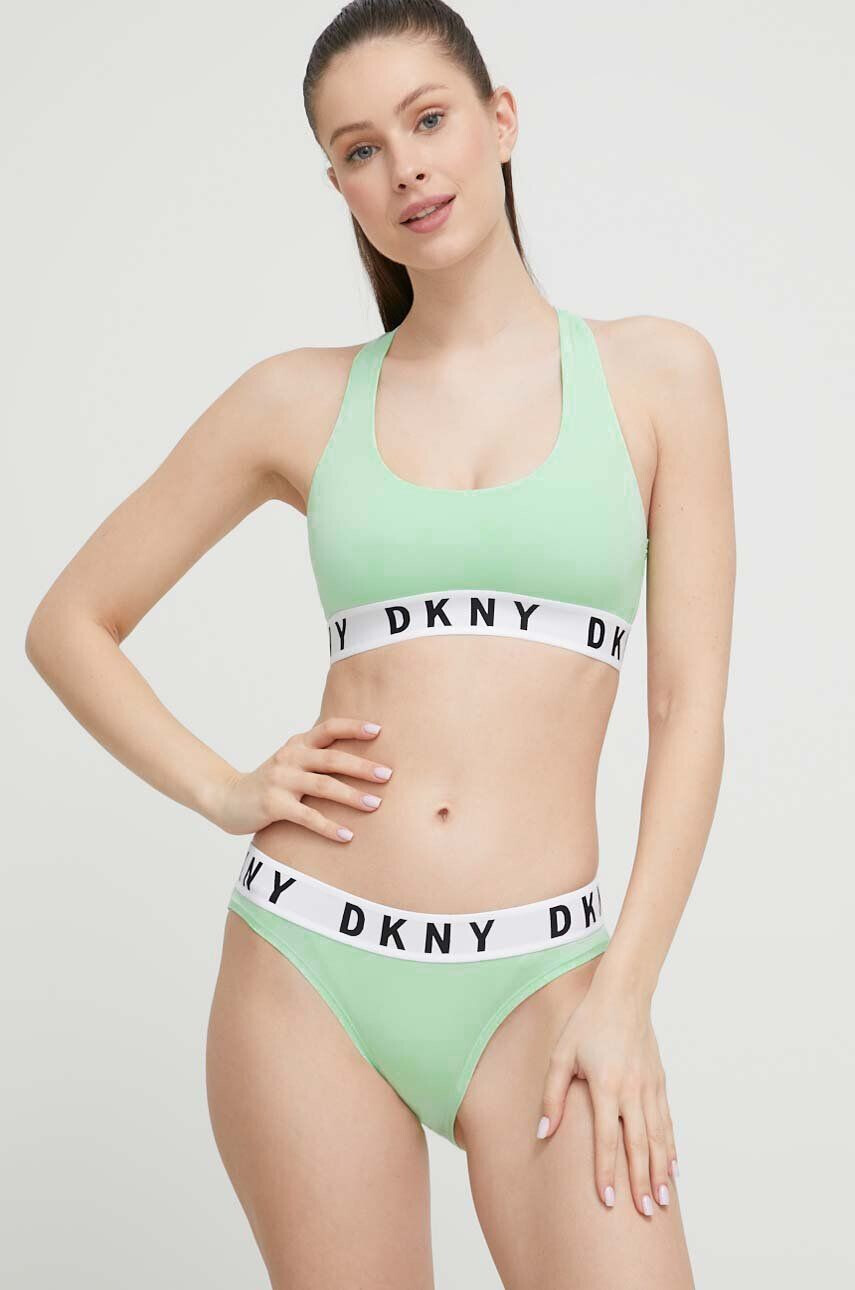 DKNY sutien culoarea verde neted - Pled.ro