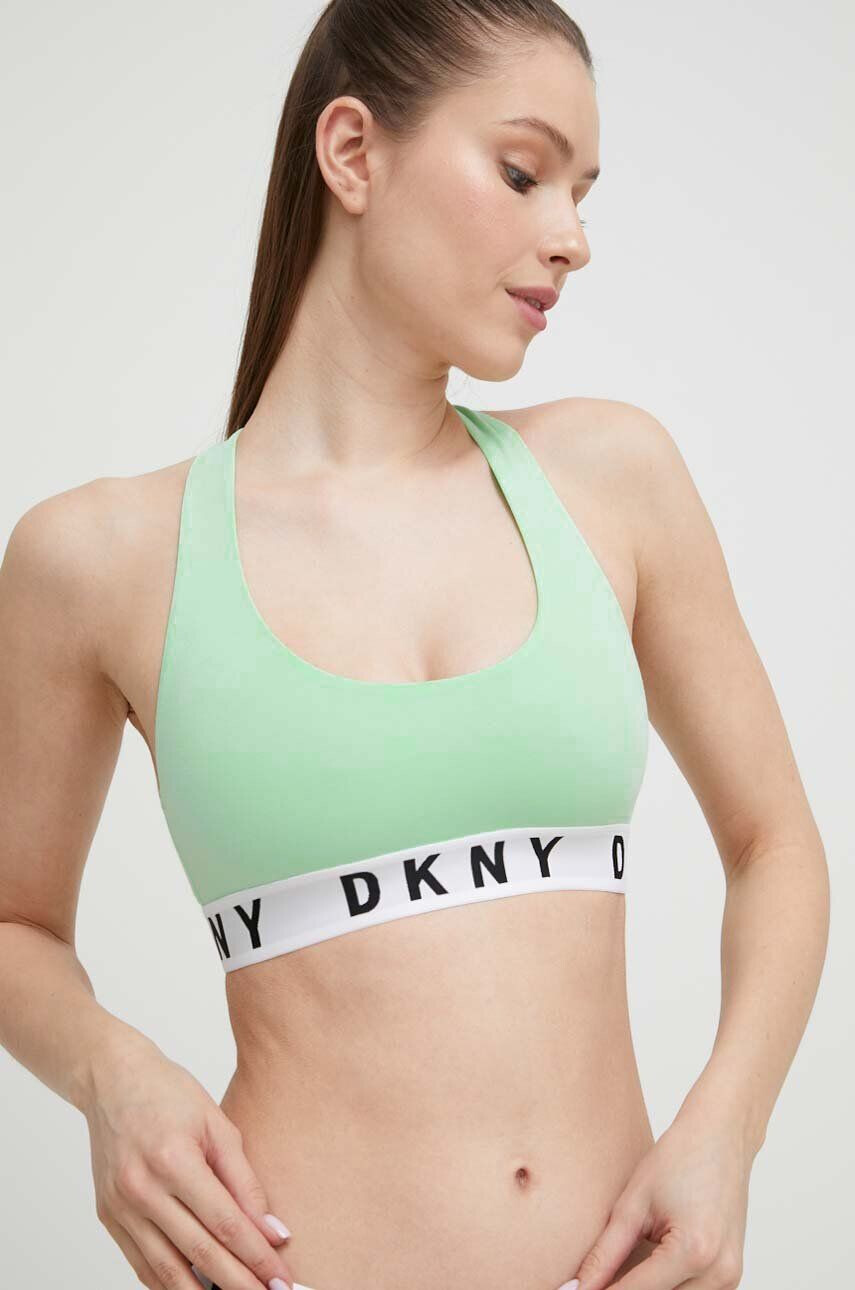 DKNY sutien culoarea verde neted - Pled.ro