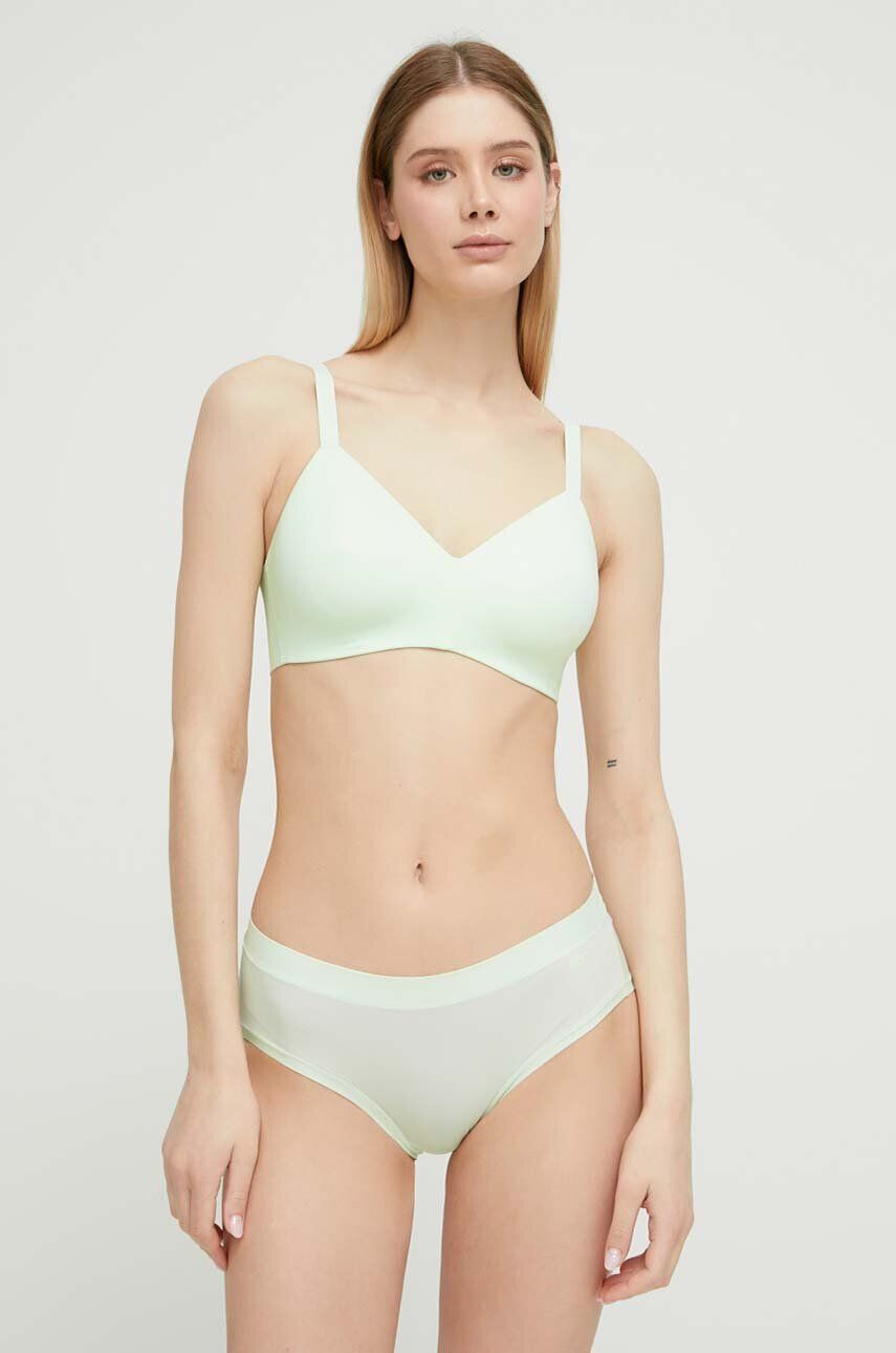 DKNY sutien culoarea verde neted - Pled.ro