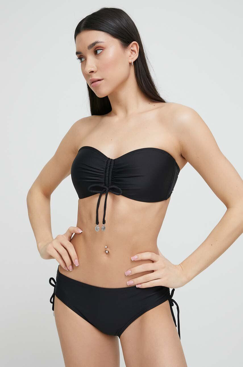 DKNY sutien de baie culoarea negru cupa usor rigidizata - Pled.ro