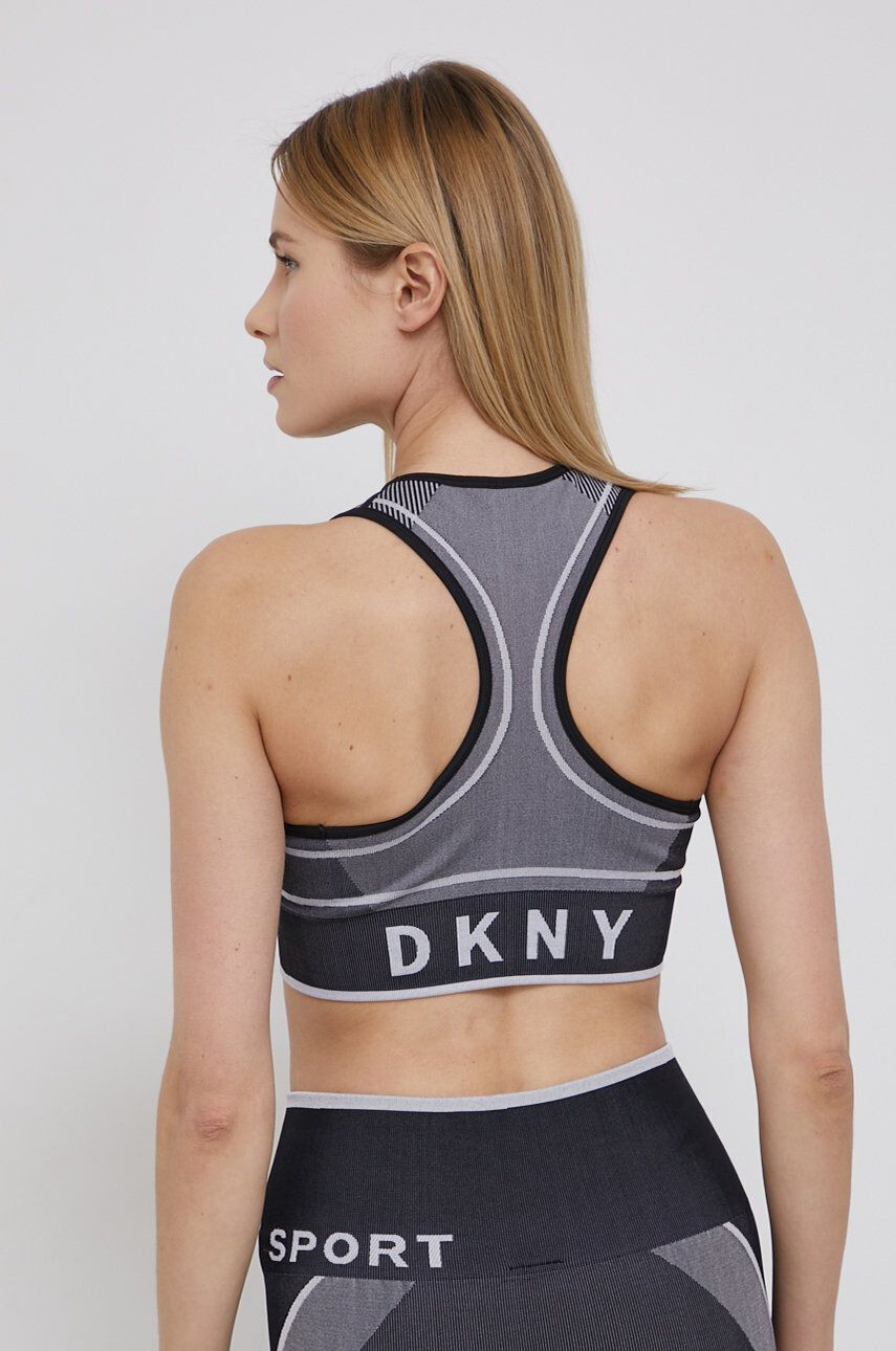 DKNY sutien sport culoarea gri modelator - Pled.ro