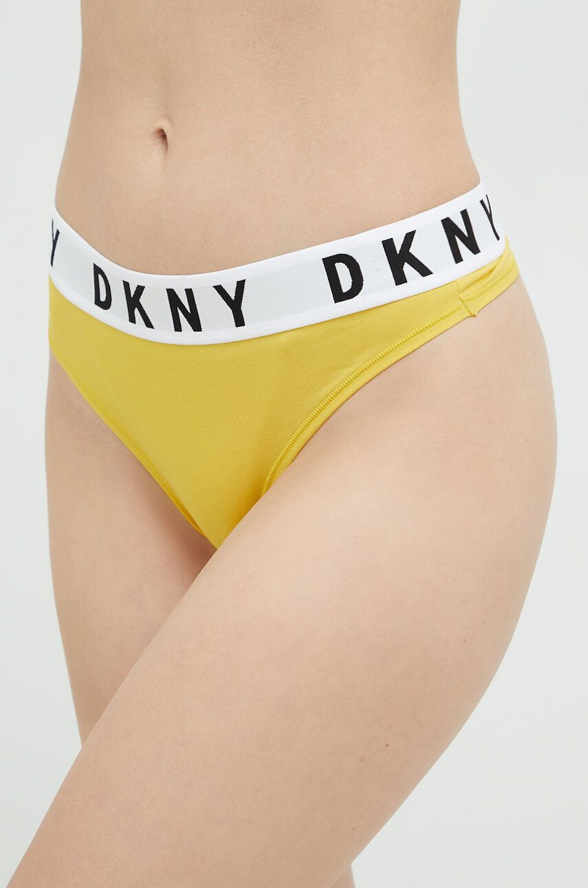 DKNY tanga culoarea galben - Pled.ro