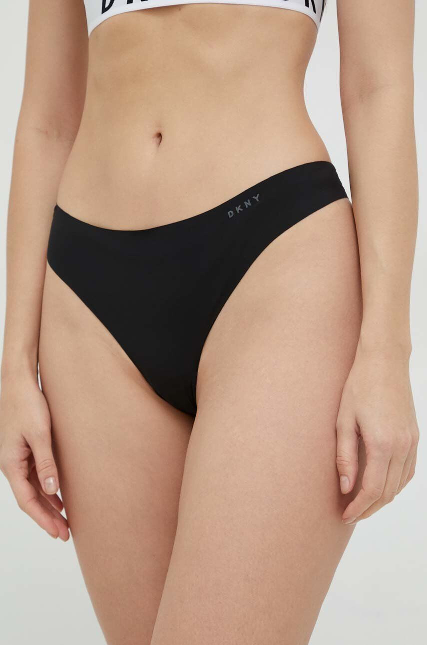 DKNY tanga 2-pack culoarea negru - Pled.ro