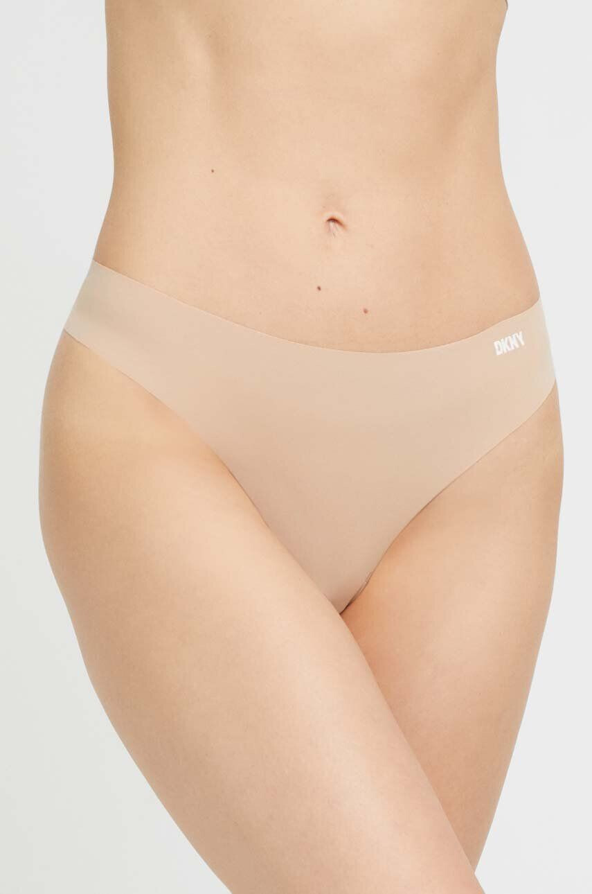 DKNY tanga 3-pack culoarea negru - Pled.ro