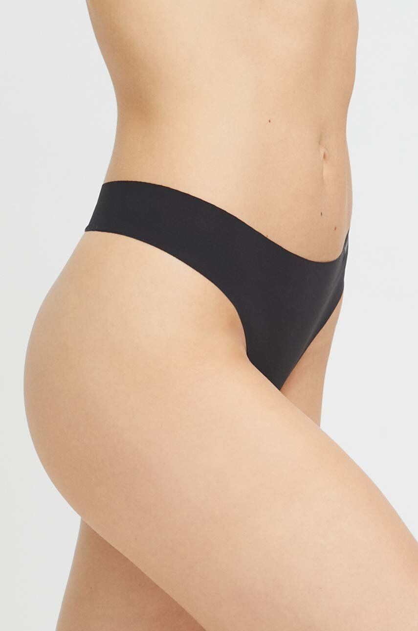 DKNY tanga 3-pack culoarea negru - Pled.ro