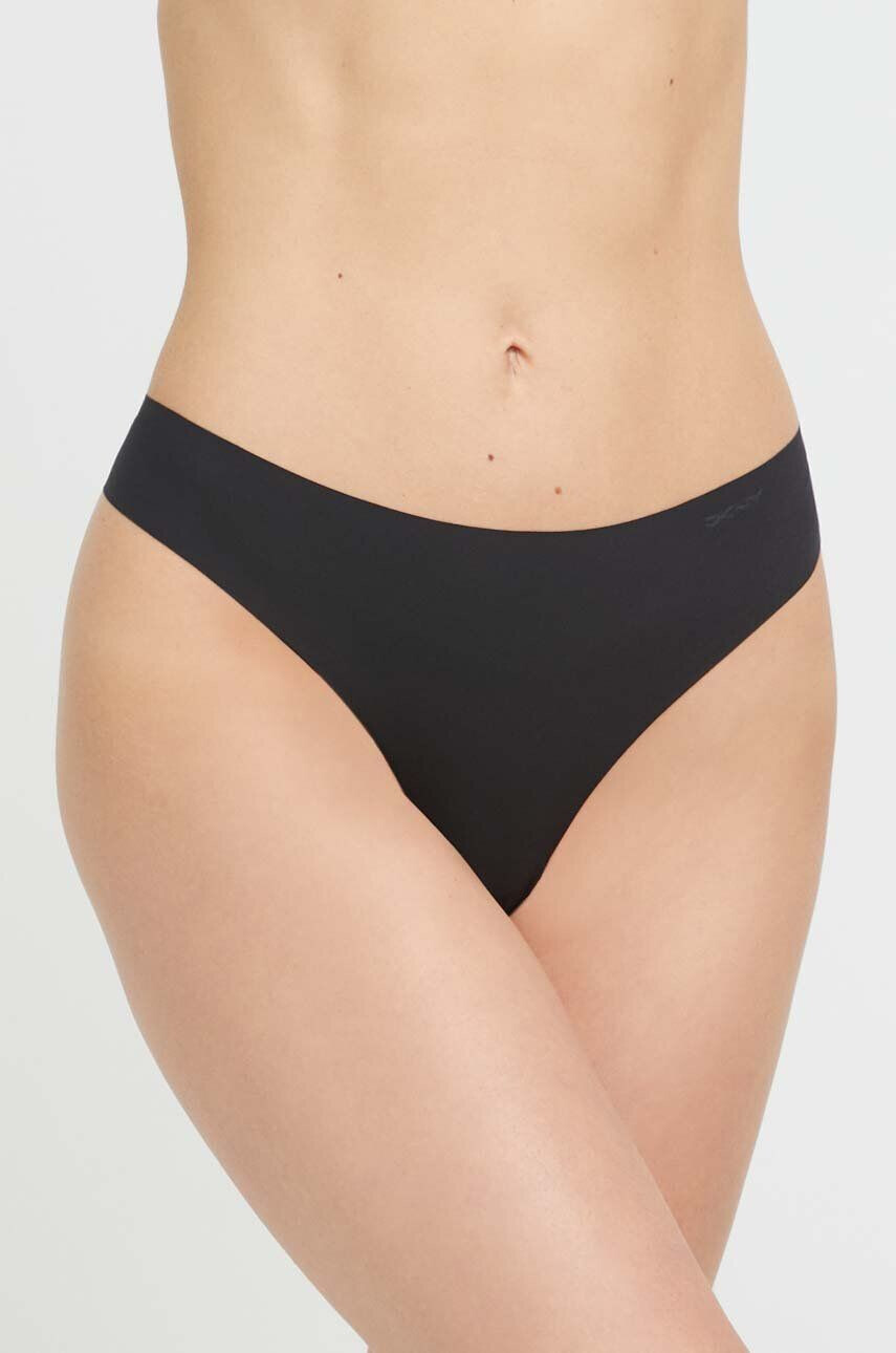 DKNY tanga 3-pack culoarea negru - Pled.ro