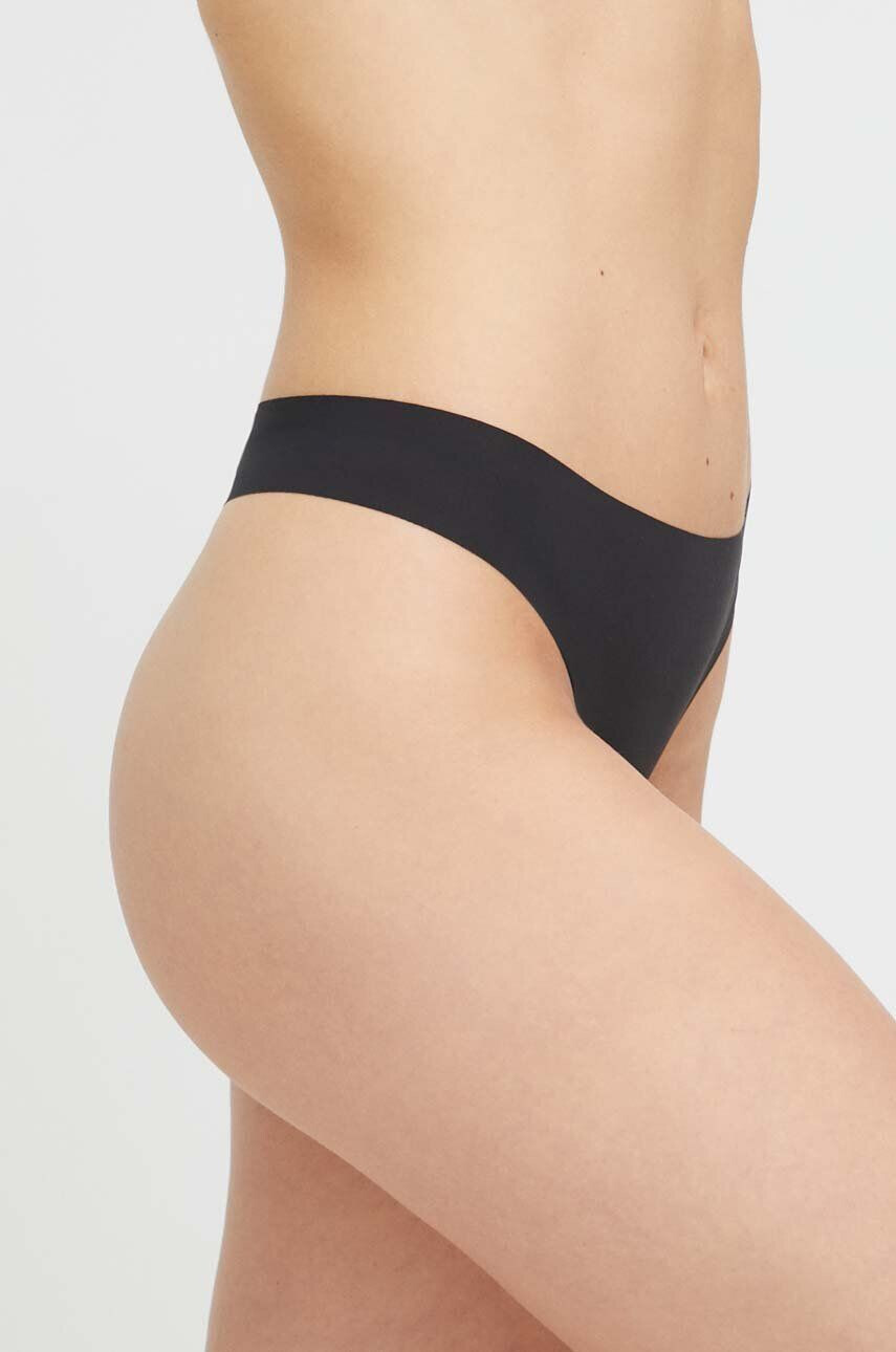 DKNY tanga 3-pack culoarea negru - Pled.ro