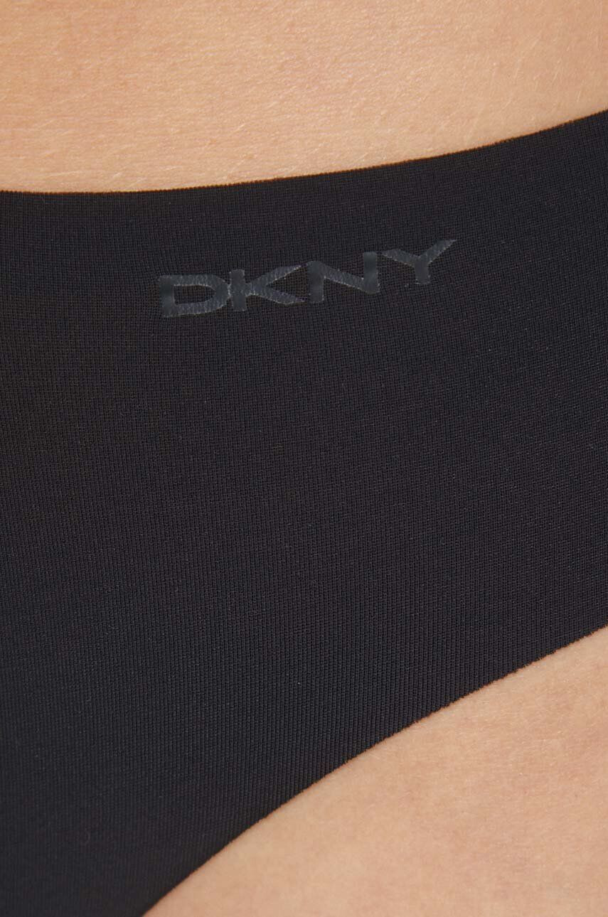 DKNY tanga 3-pack culoarea negru - Pled.ro