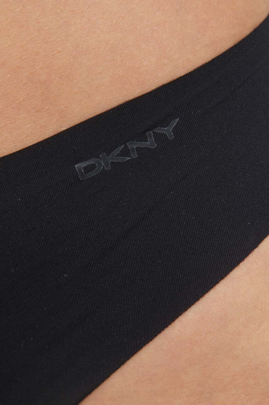 DKNY tanga 3-pack culoarea negru - Pled.ro