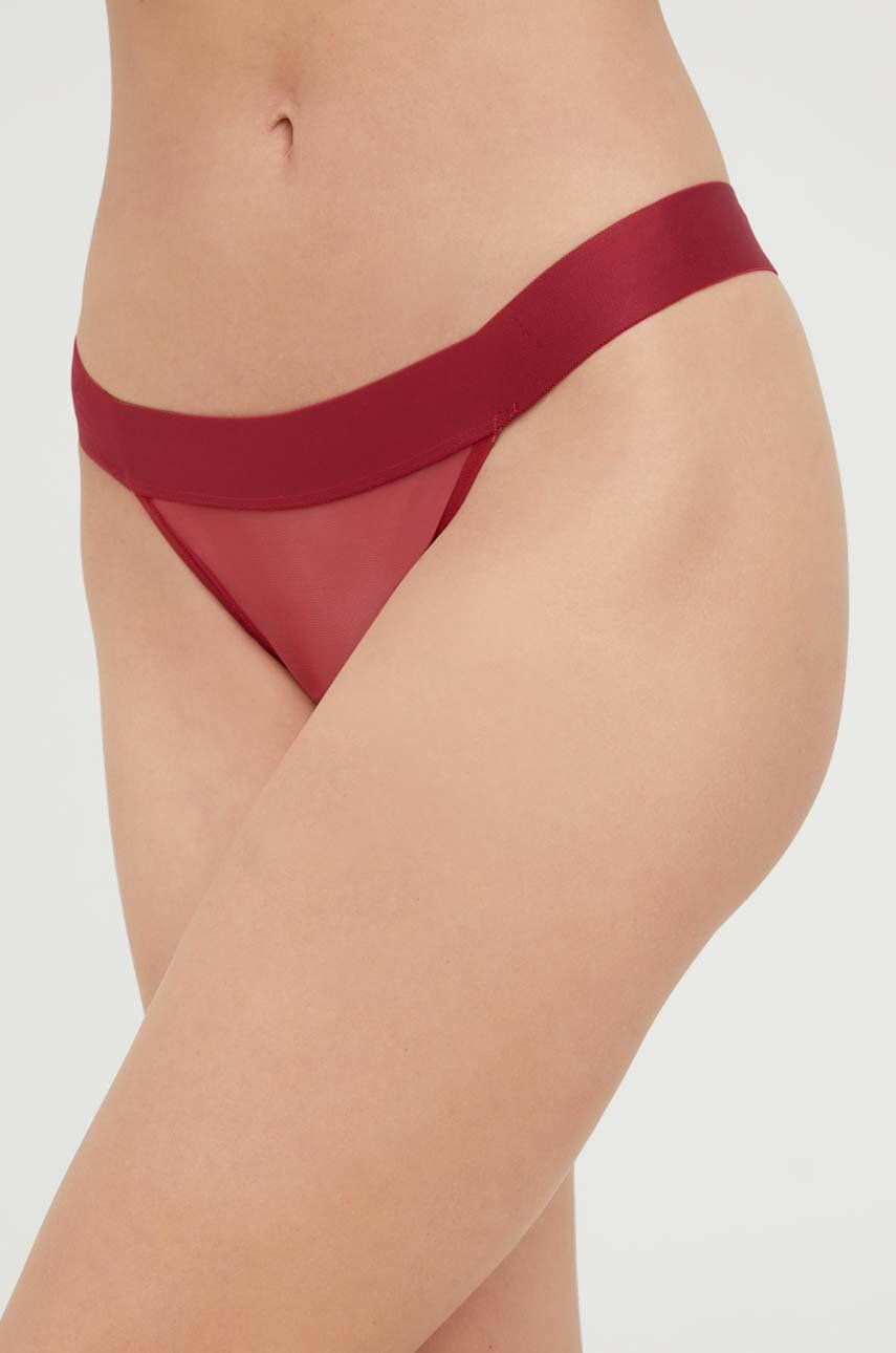 DKNY tanga culoarea bordo - Pled.ro