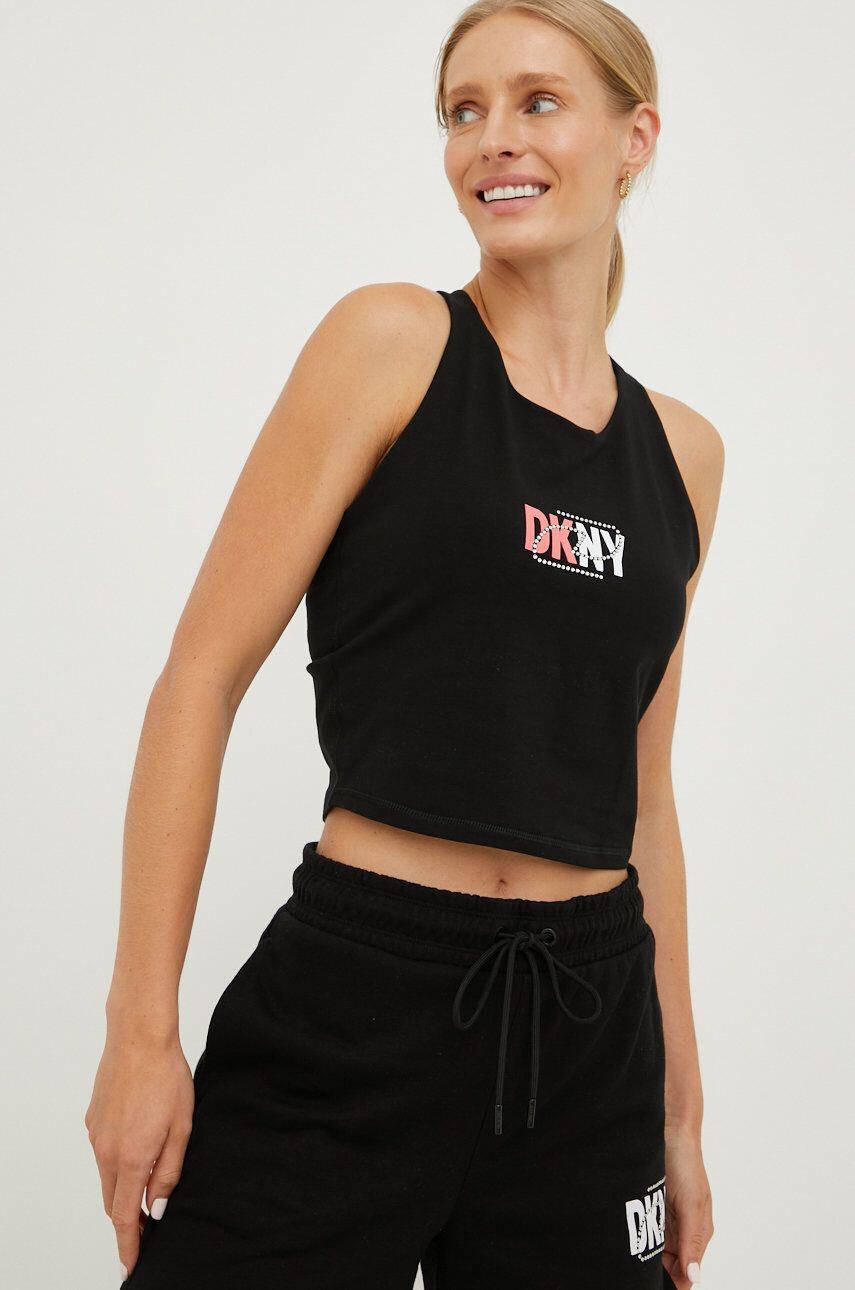 DKNY top femei culoarea negru - Pled.ro