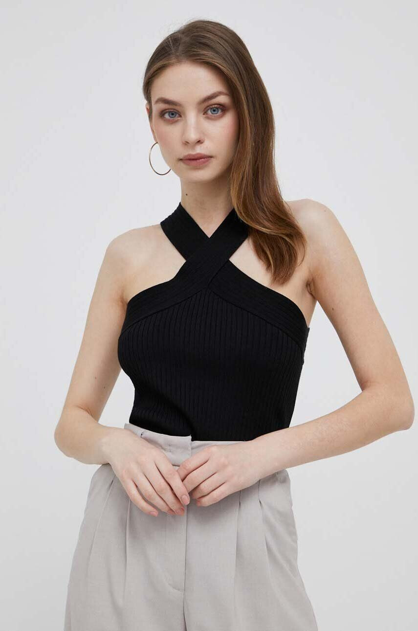 DKNY top culoarea negru - Pled.ro