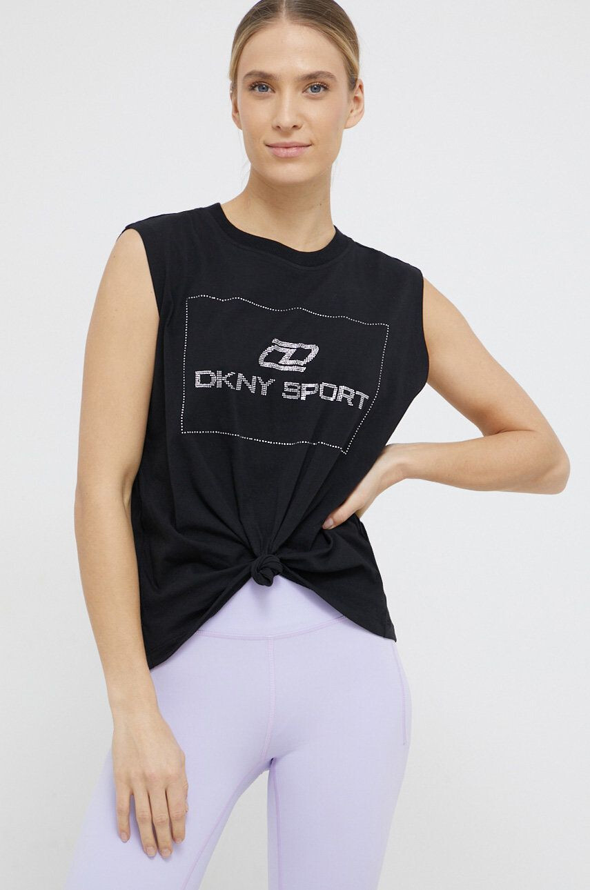 DKNY top din bumbac - Pled.ro