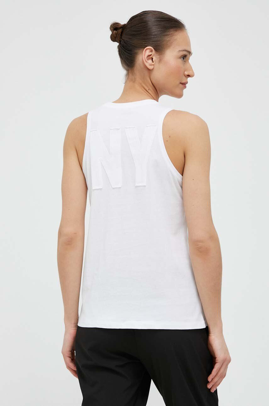 DKNY top din bumbac culoarea alb - Pled.ro