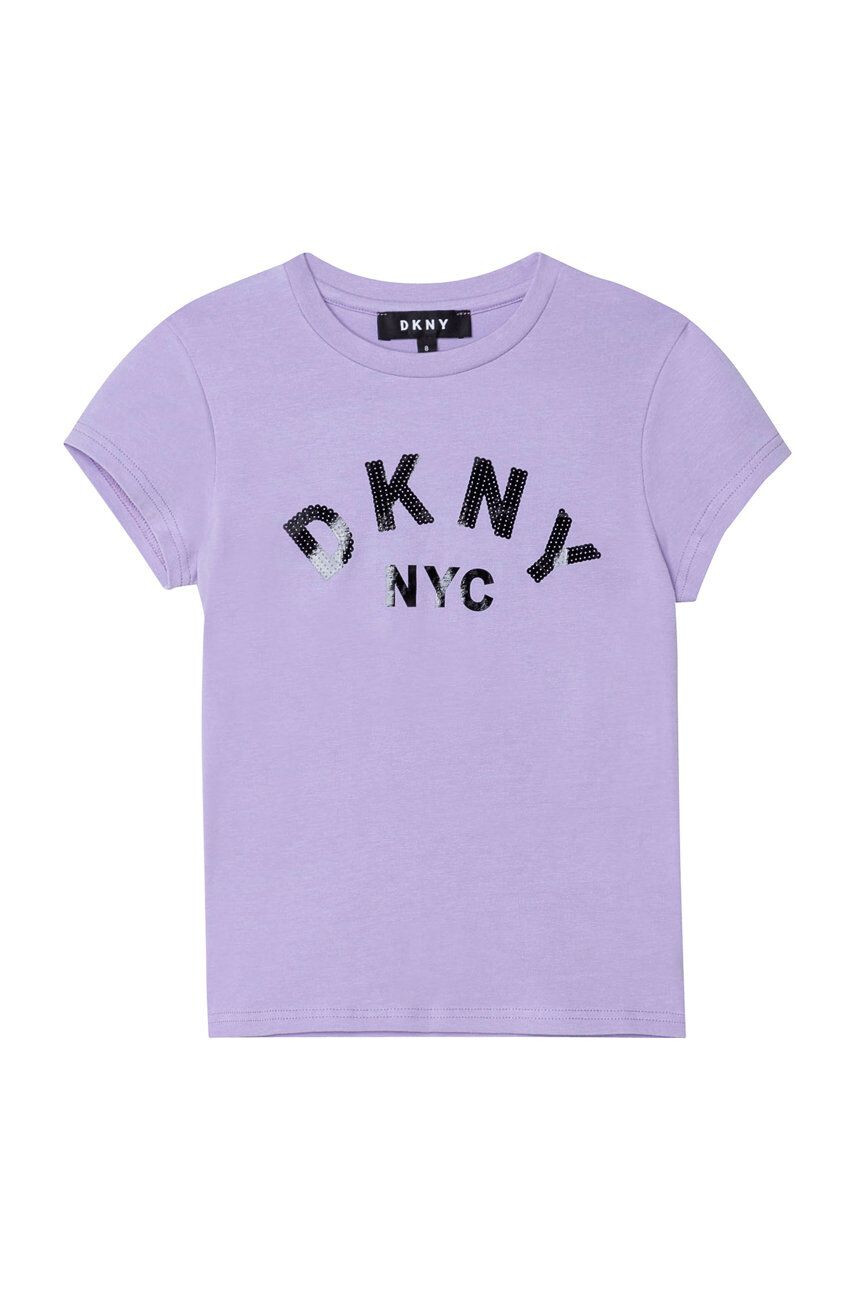 DKNY Tricou copii culoarea roz - Pled.ro