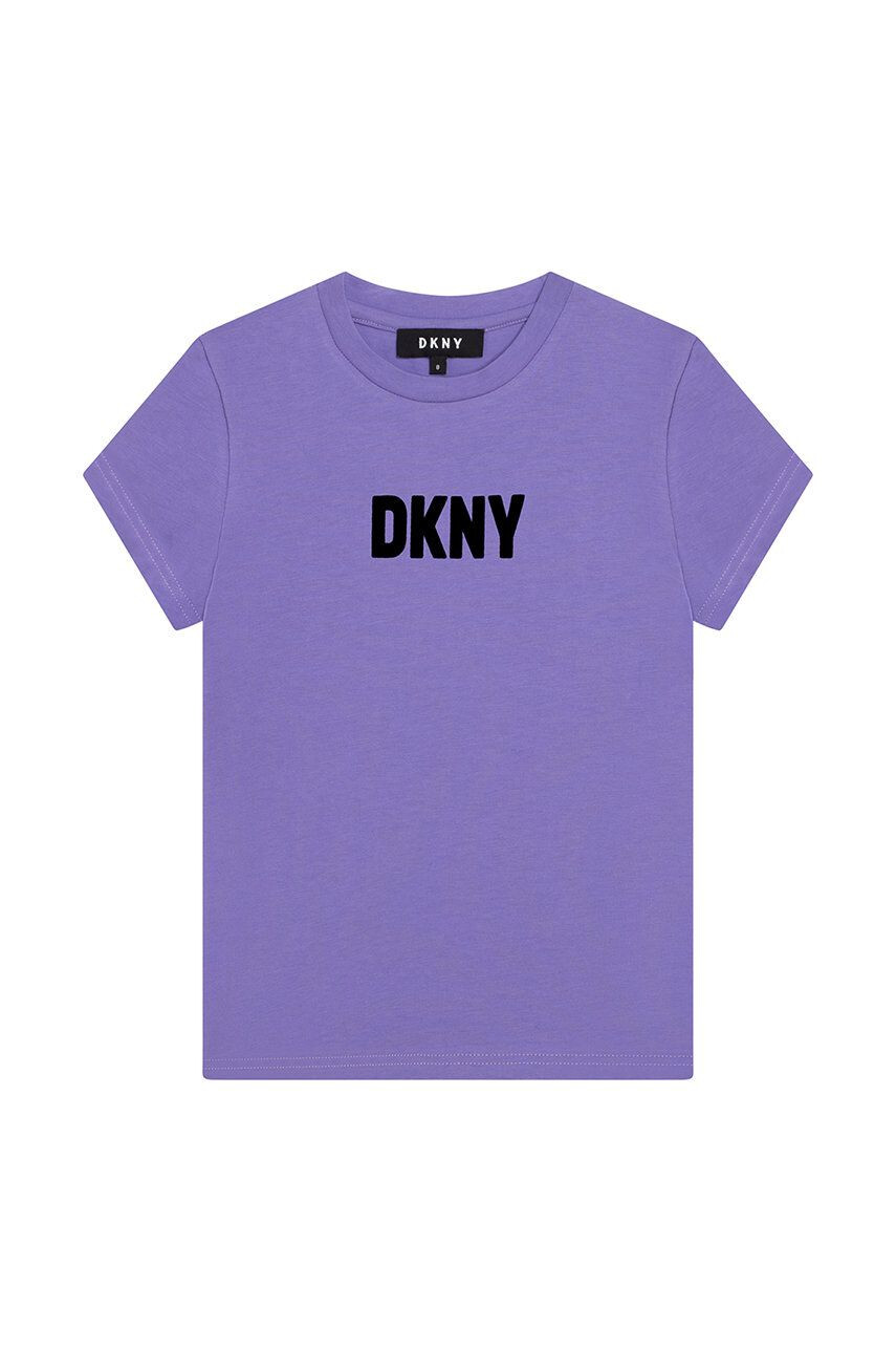 DKNY tricou copii culoarea violet - Pled.ro