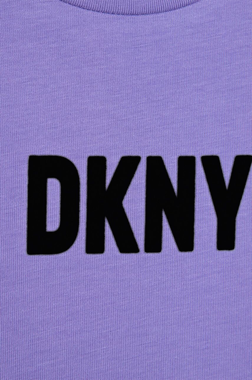 DKNY tricou copii culoarea violet - Pled.ro