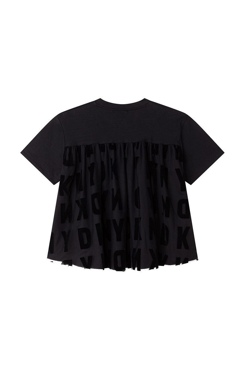 DKNY tricou copii culoarea negru - Pled.ro