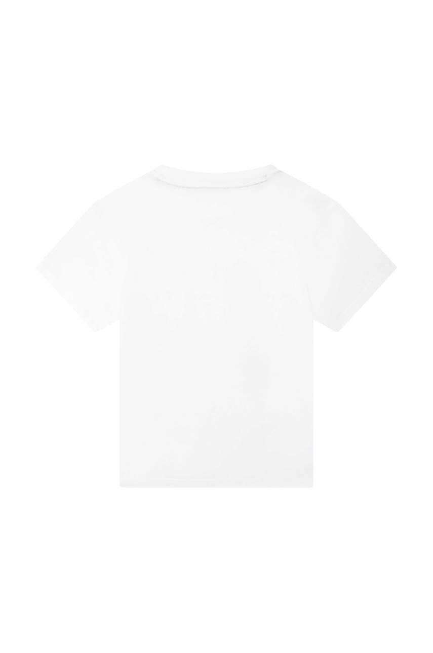 DKNY tricou de bumbac pentru copii culoarea alb cu imprimeu - Pled.ro