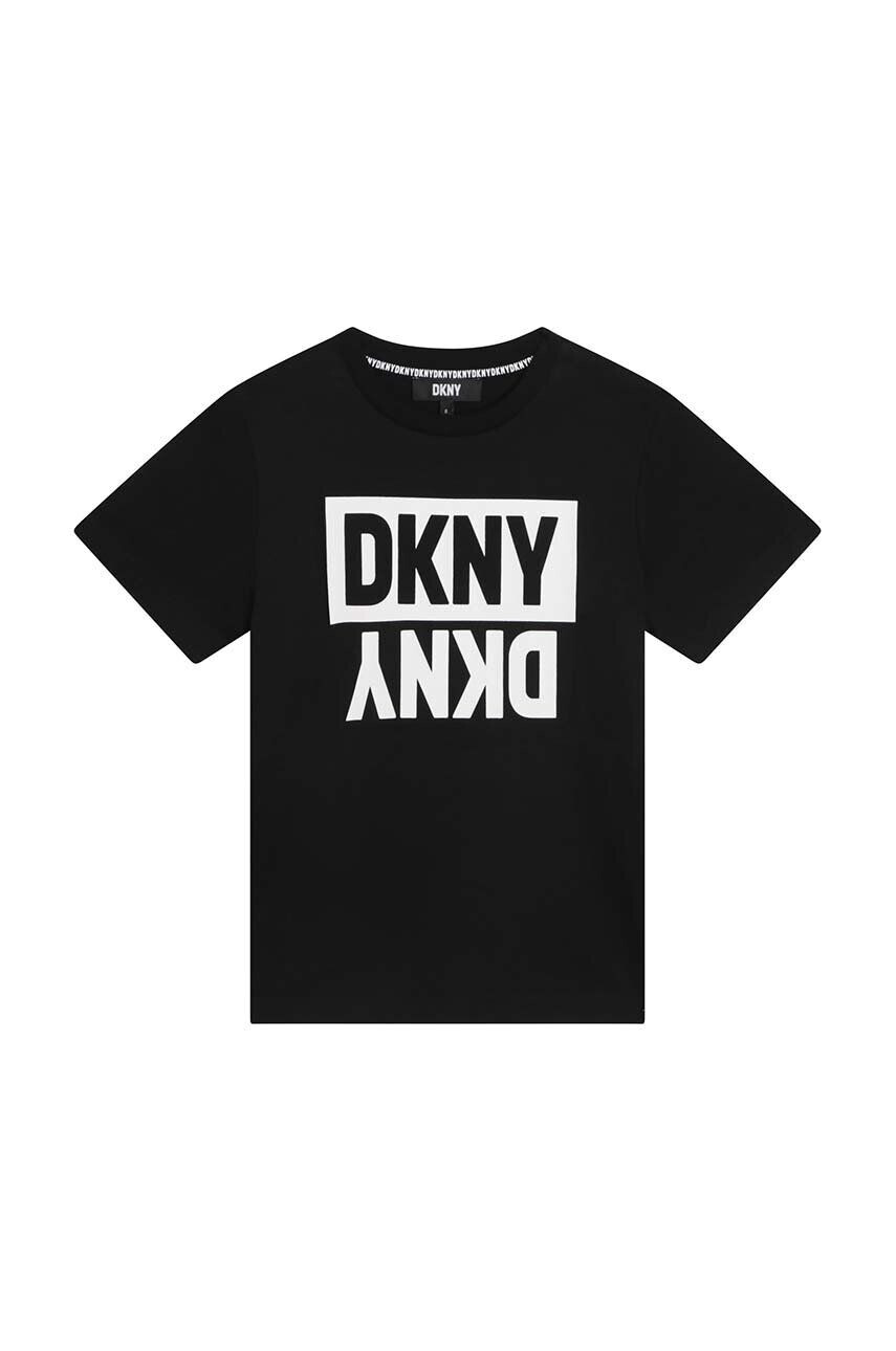 DKNY tricou de bumbac pentru copii culoarea alb - Pled.ro