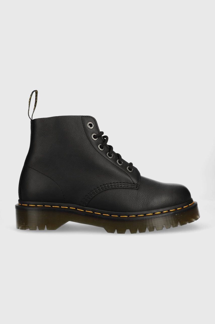 Dr. Martens bocanci de piele 101 Ub Bex femei culoarea negru cu platforma - Pled.ro