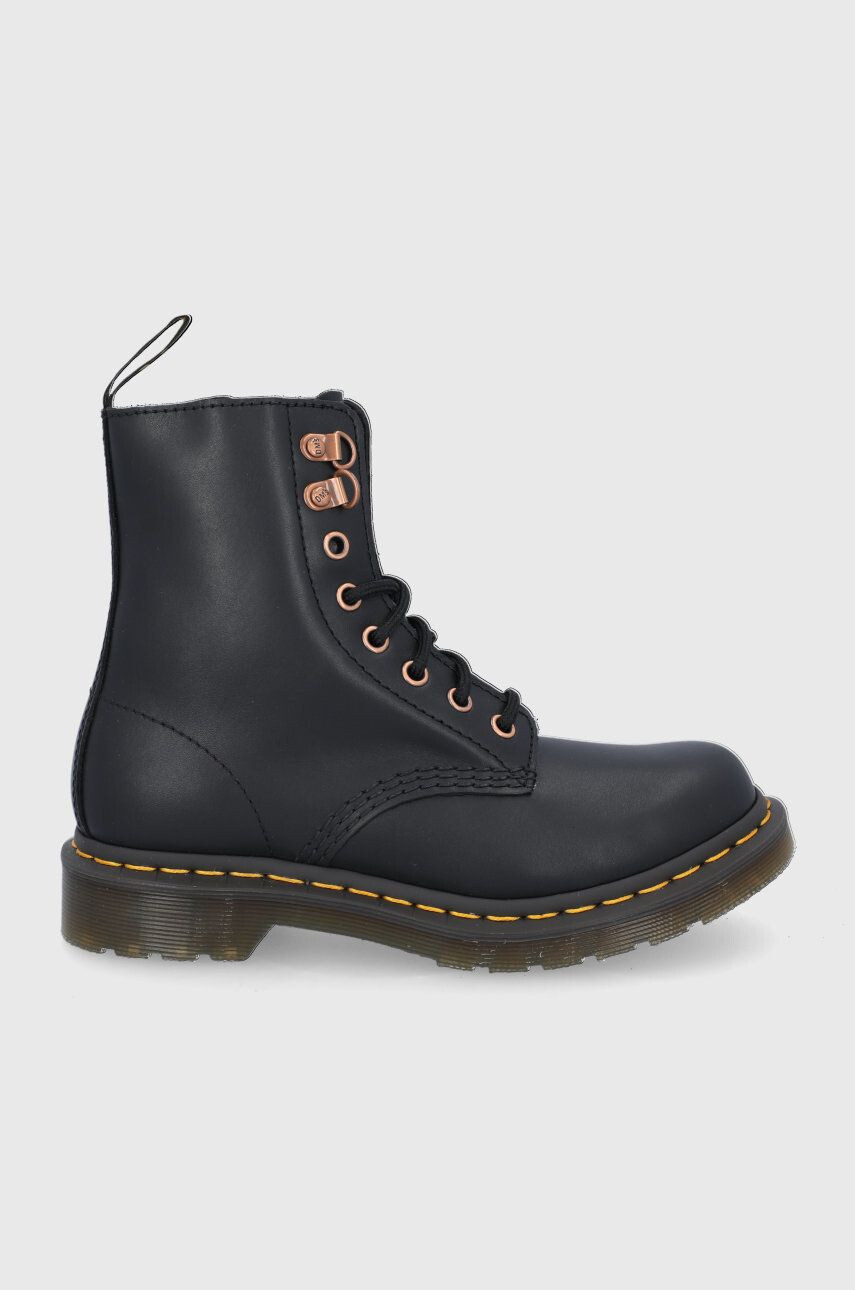 Dr. Martens Bocanci de piele femei culoarea negru cu toc plat 26874001-Black.Wana - Pled.ro