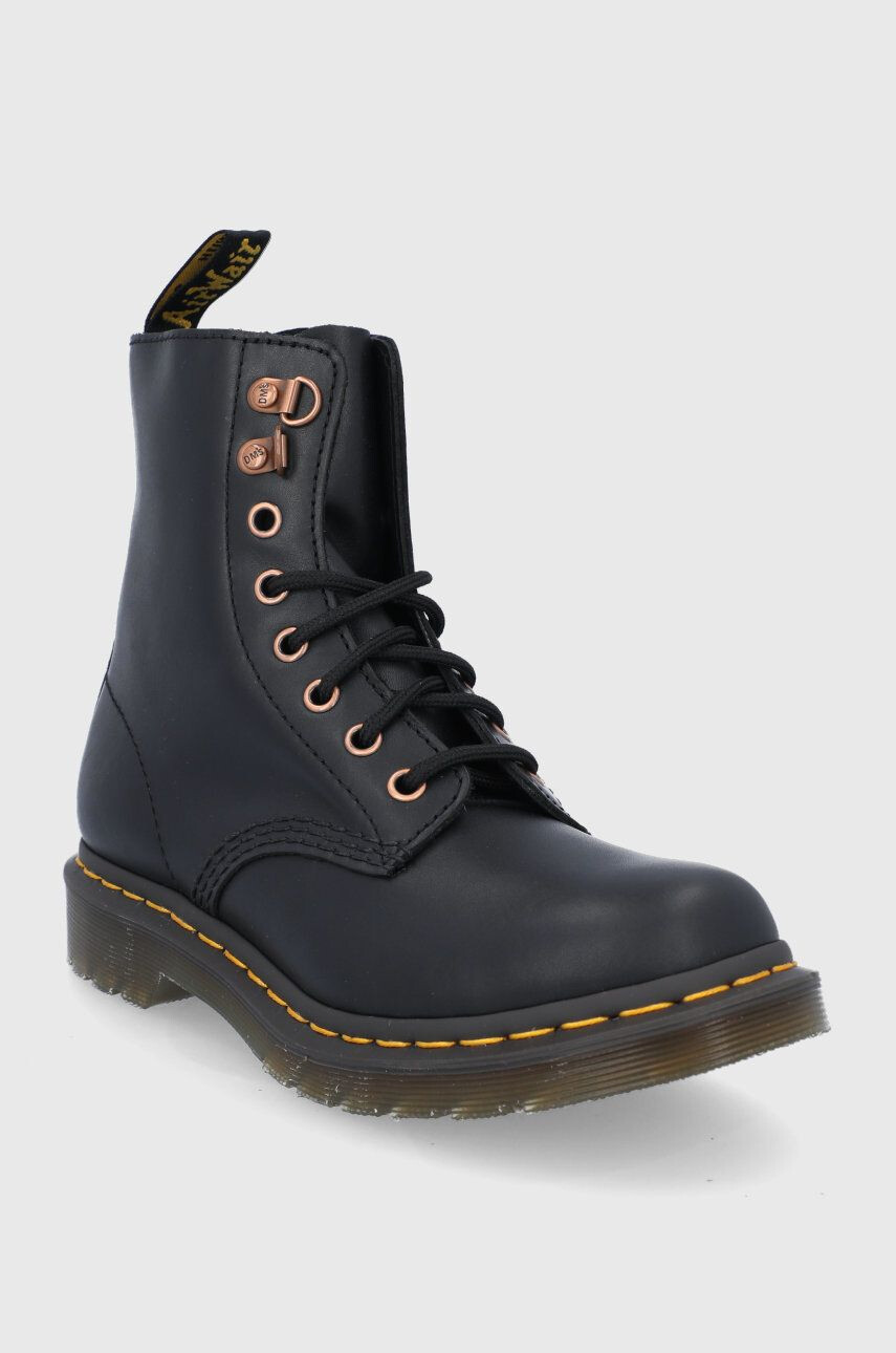 Dr. Martens Bocanci de piele femei culoarea negru cu toc plat 26874001-Black.Wana - Pled.ro