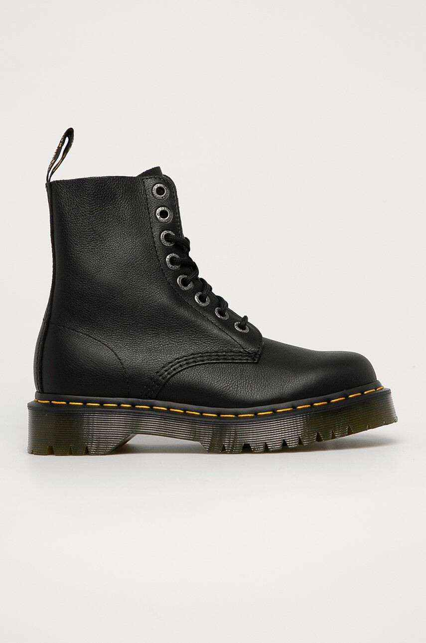 Dr. Martens bocanci de piele 1460 Pascal Bex Pisa femei culoarea negru cu toc plat - Pled.ro