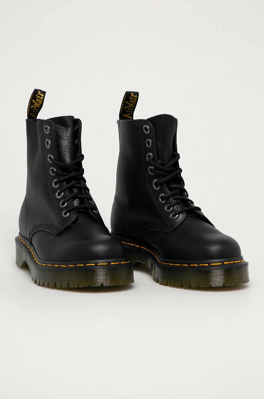 Dr. Martens bocanci de piele 1460 Pascal Bex Pisa femei culoarea negru cu toc plat - Pled.ro