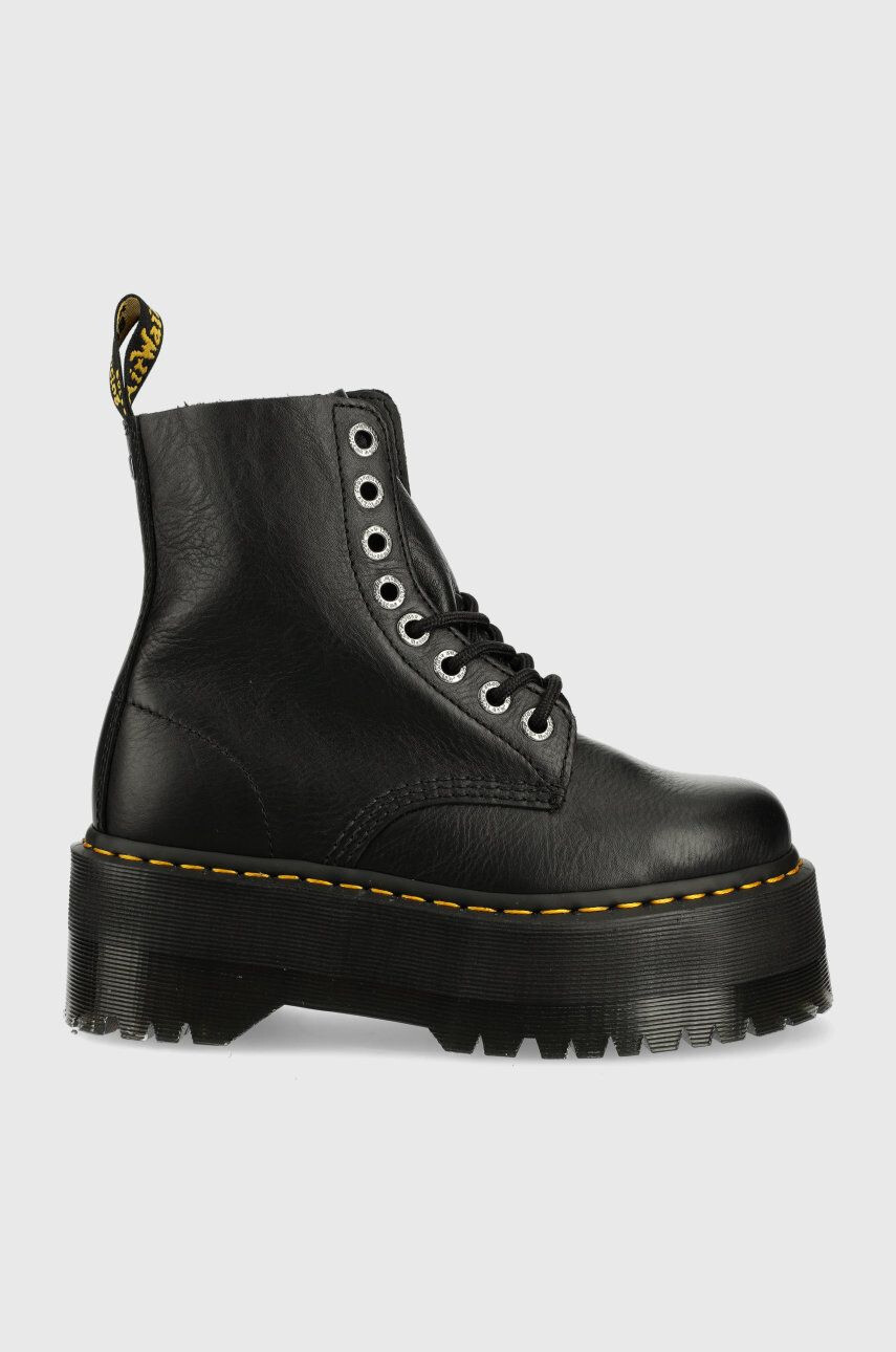 Dr. Martens bocanci de piele femei culoarea negru cu platforma DM26925001.1460.Pascal-Black.Pisa - Pled.ro