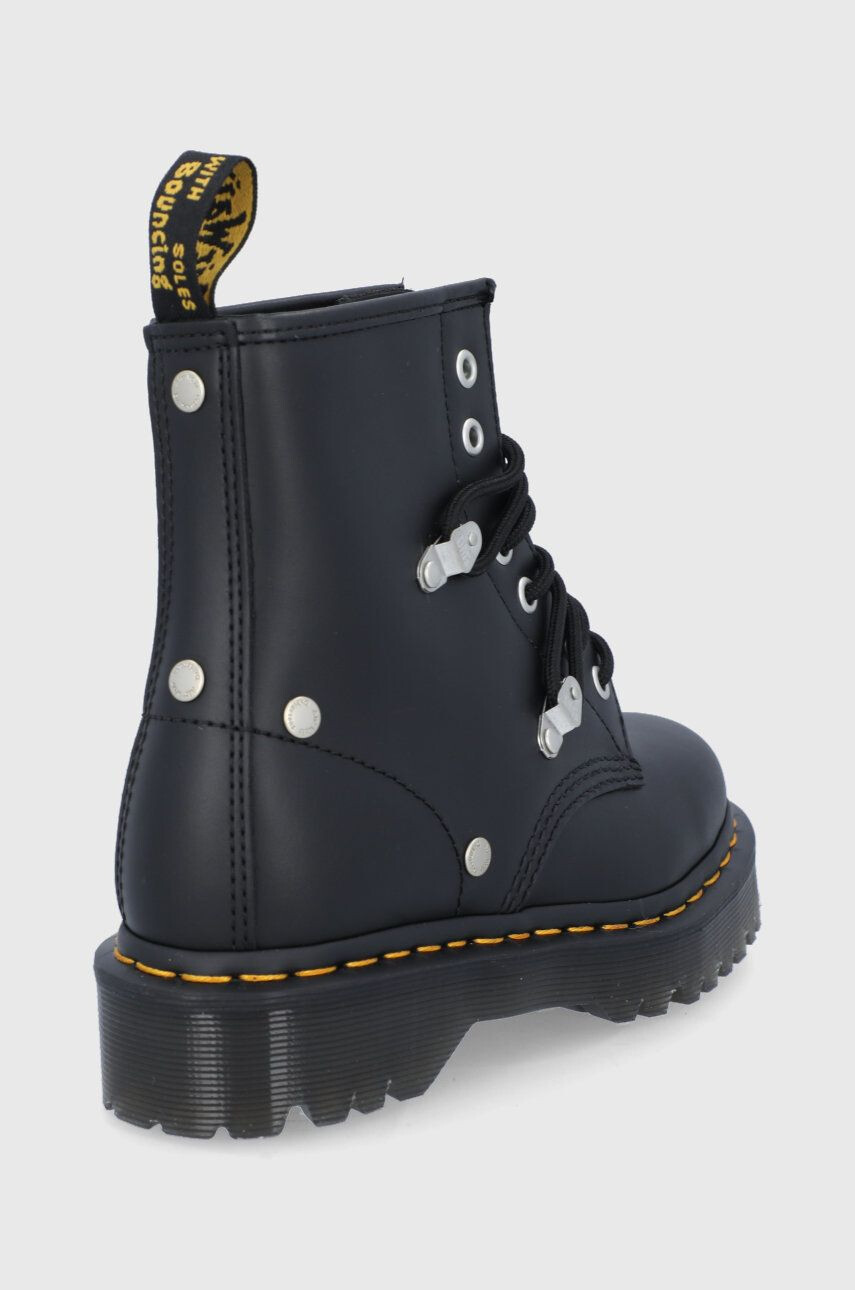 Dr. Martens Bocanci de piele femei culoarea negru cu toc plat 26959001-Black.Fine - Pled.ro