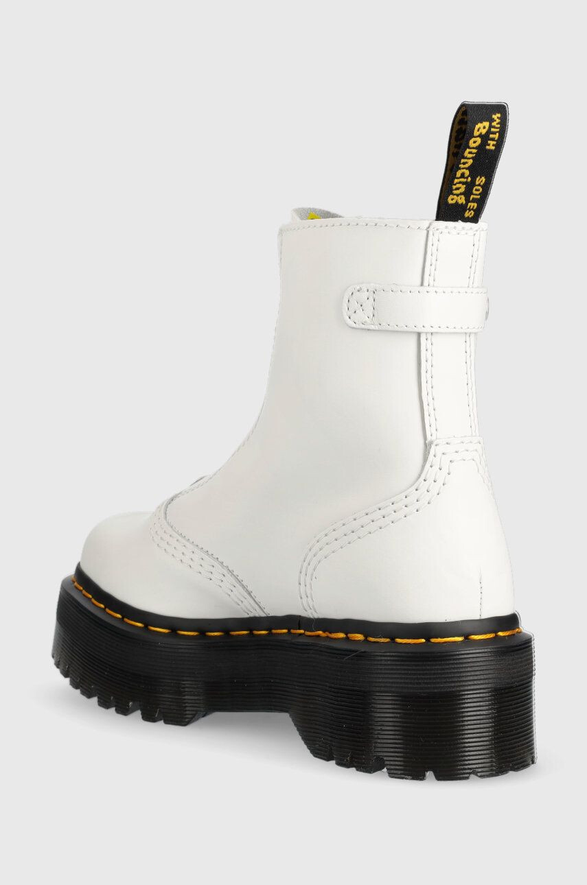 Dr. Martens cizme de piele Jetta femei culoarea alb cu platforma - Pled.ro